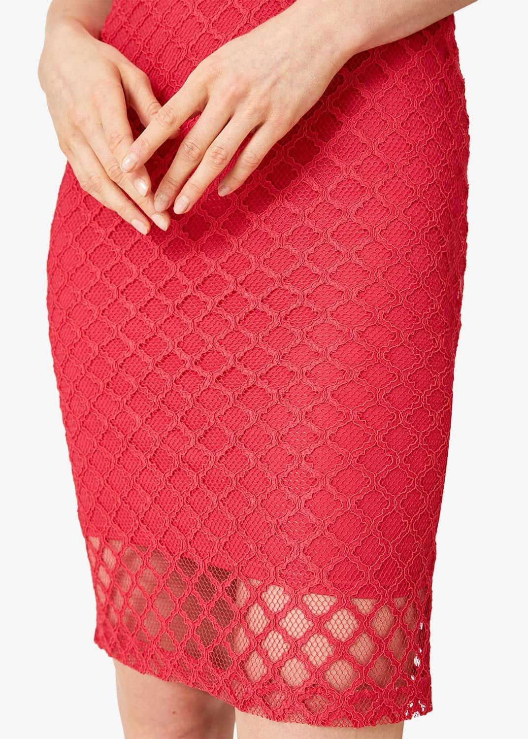 Grid Lace Dress