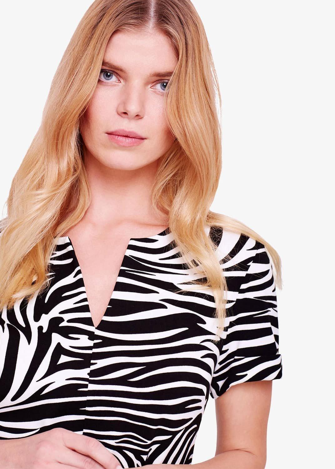 Zebra Print Tunic Dress