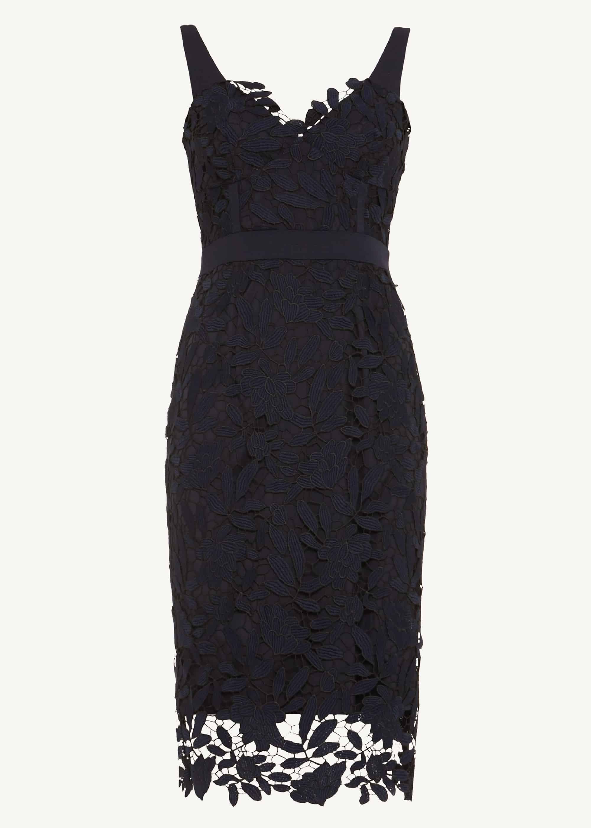 Abella Boned Lace Midi Dress