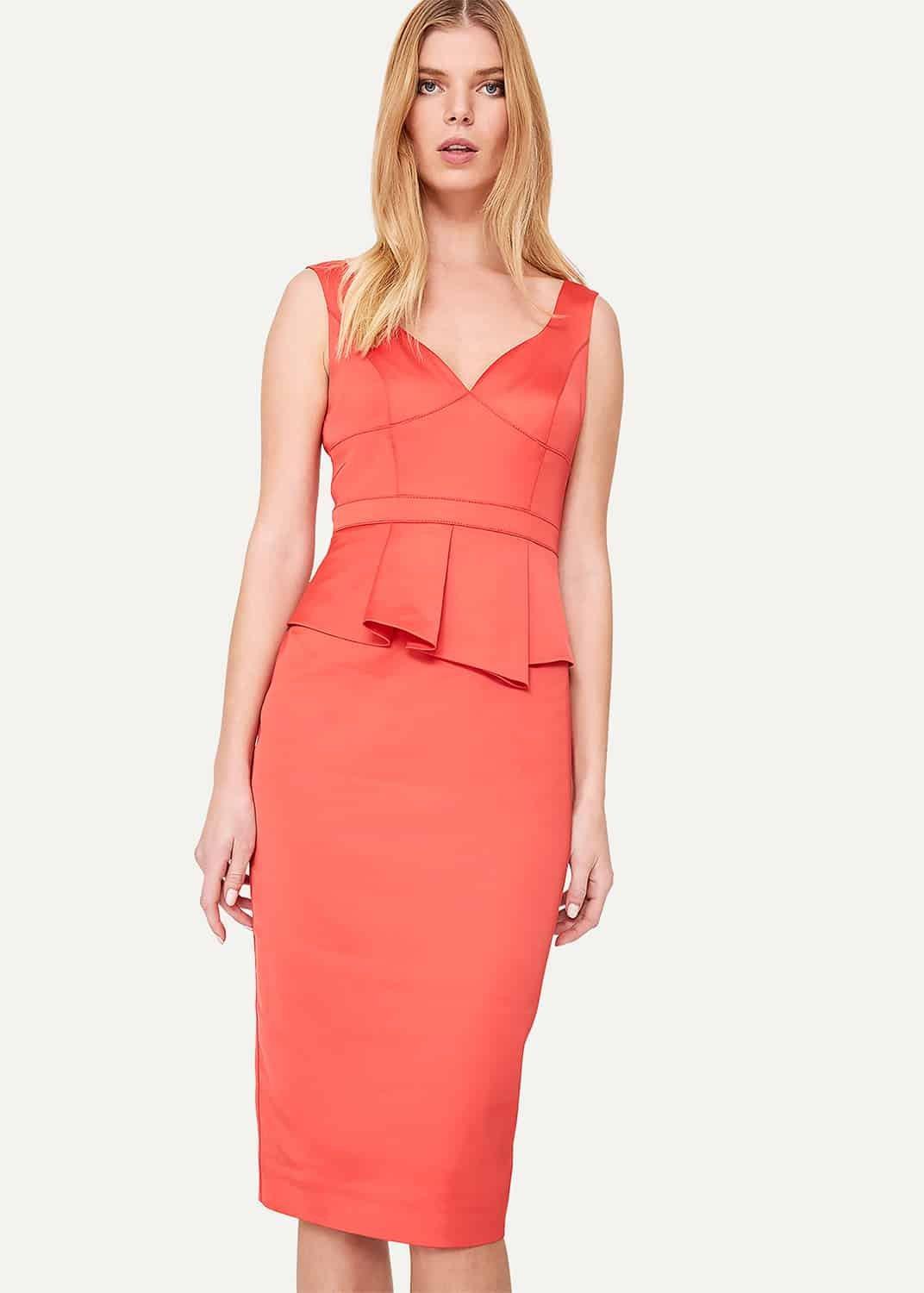 Sienna Satin Peplum Dress