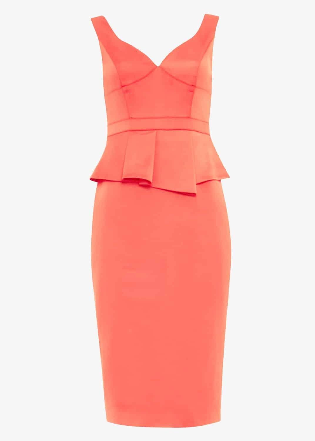 Sienna Satin Peplum Dress