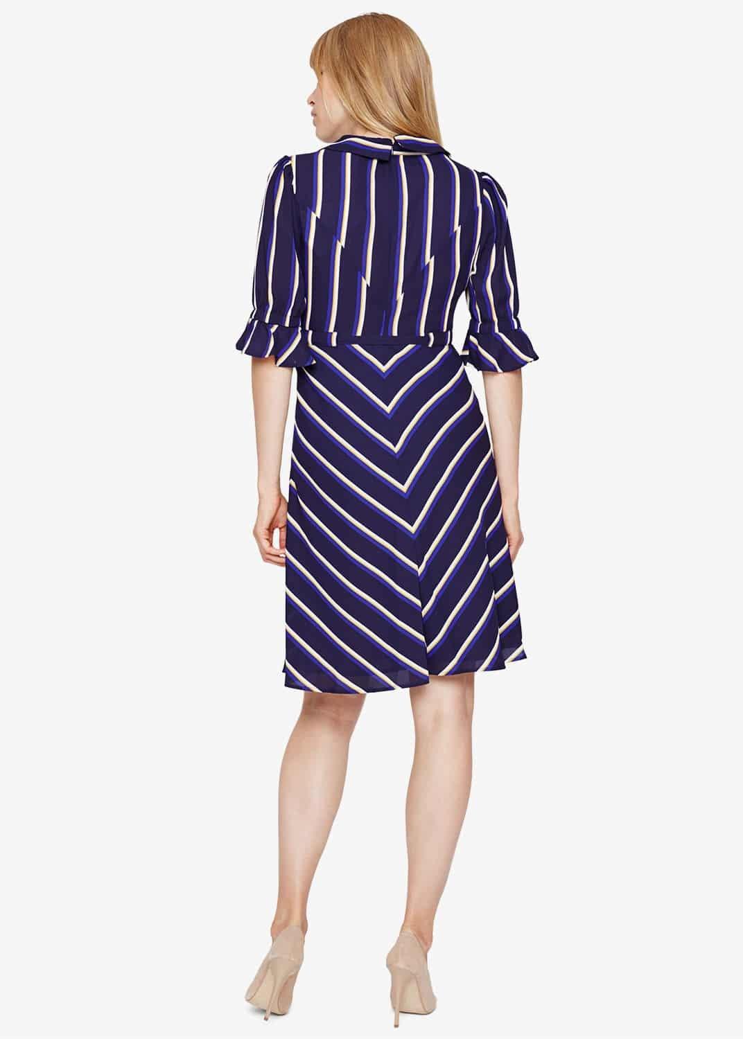 Astrid Stripe Belted Shirt Dress