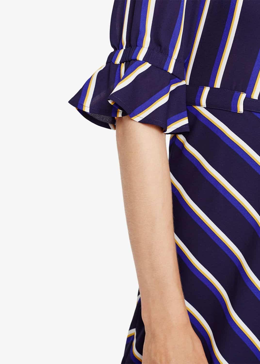 Astrid Stripe Belted Shirt Dress