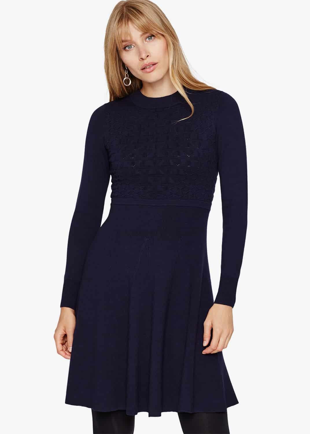 Karter Mixed Texture Knit Dress