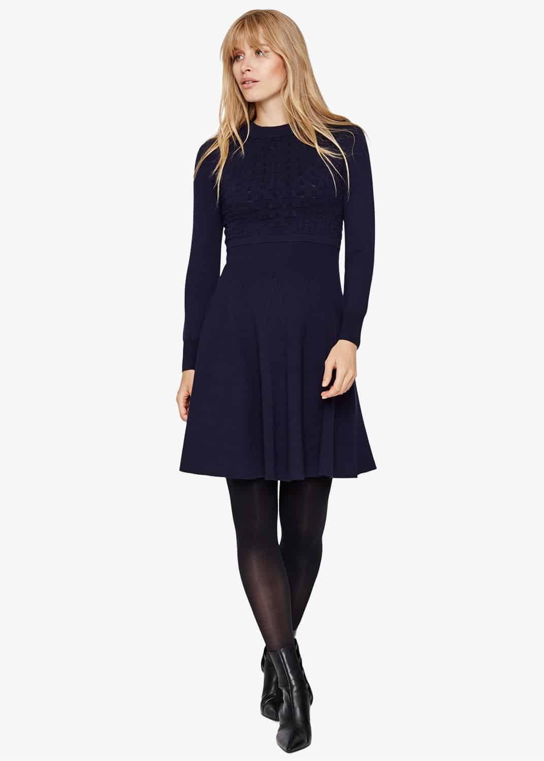 Karter Mixed Texture Knit Dress