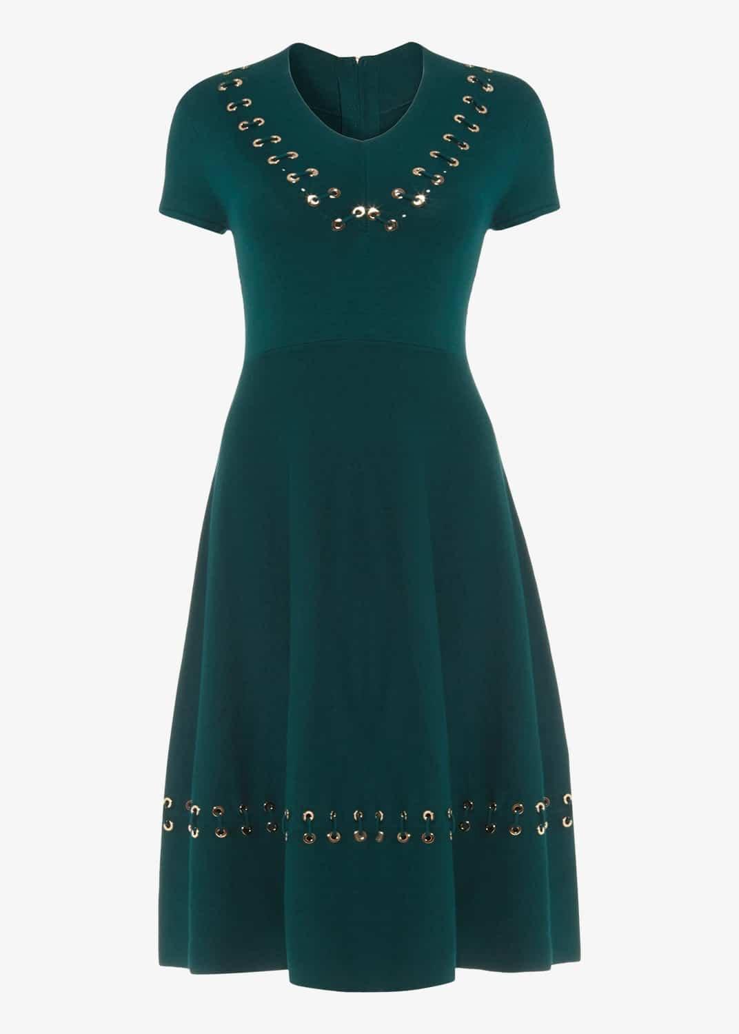 Etta Eyelet Detail Knit Dress
