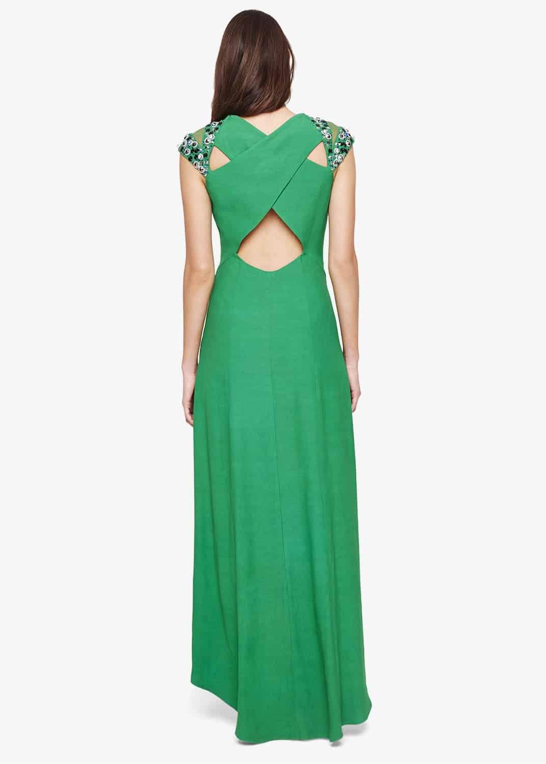 Deniz Embellished Shoulder Maxi Dress