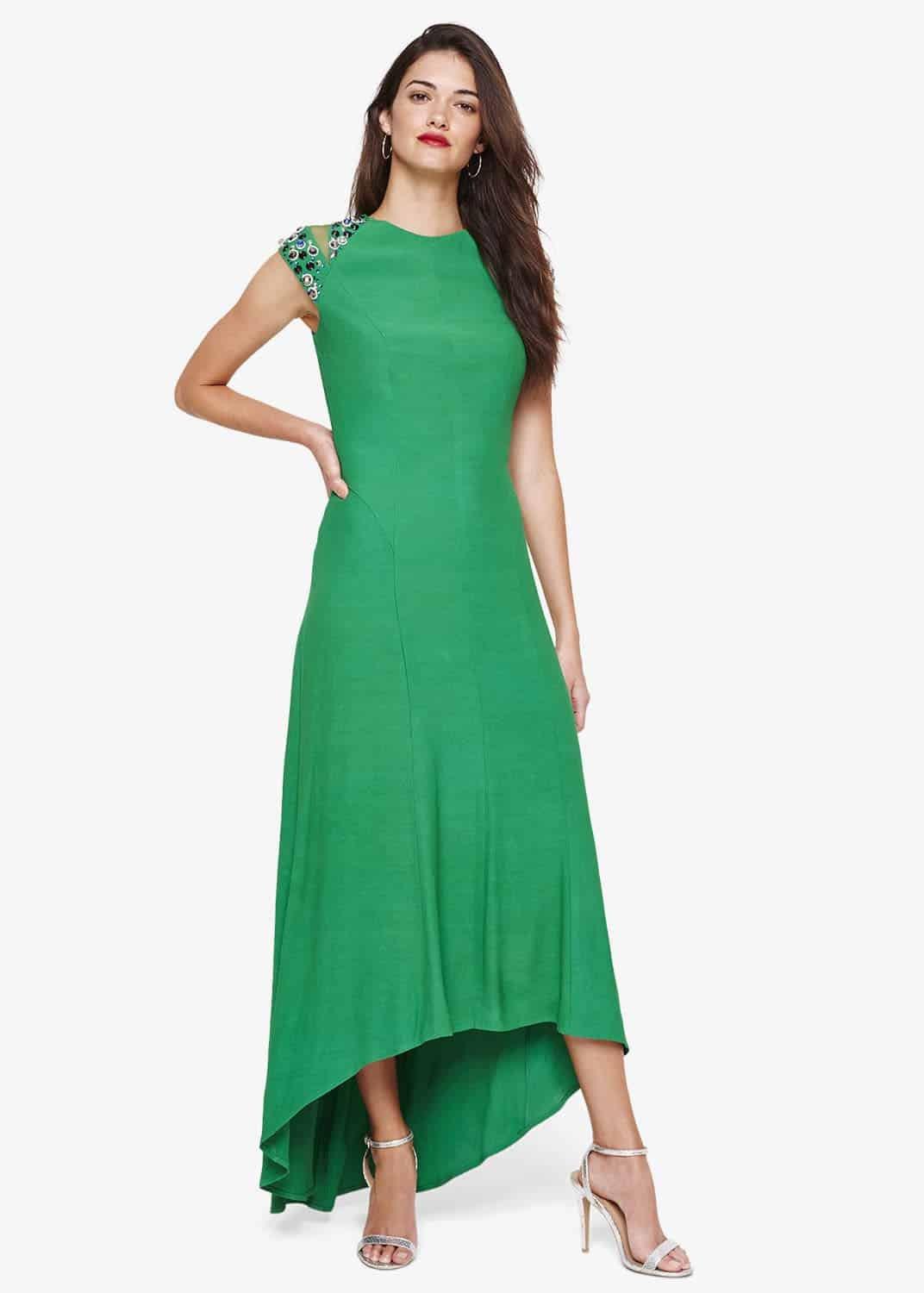Deniz Embellished Shoulder Maxi Dress