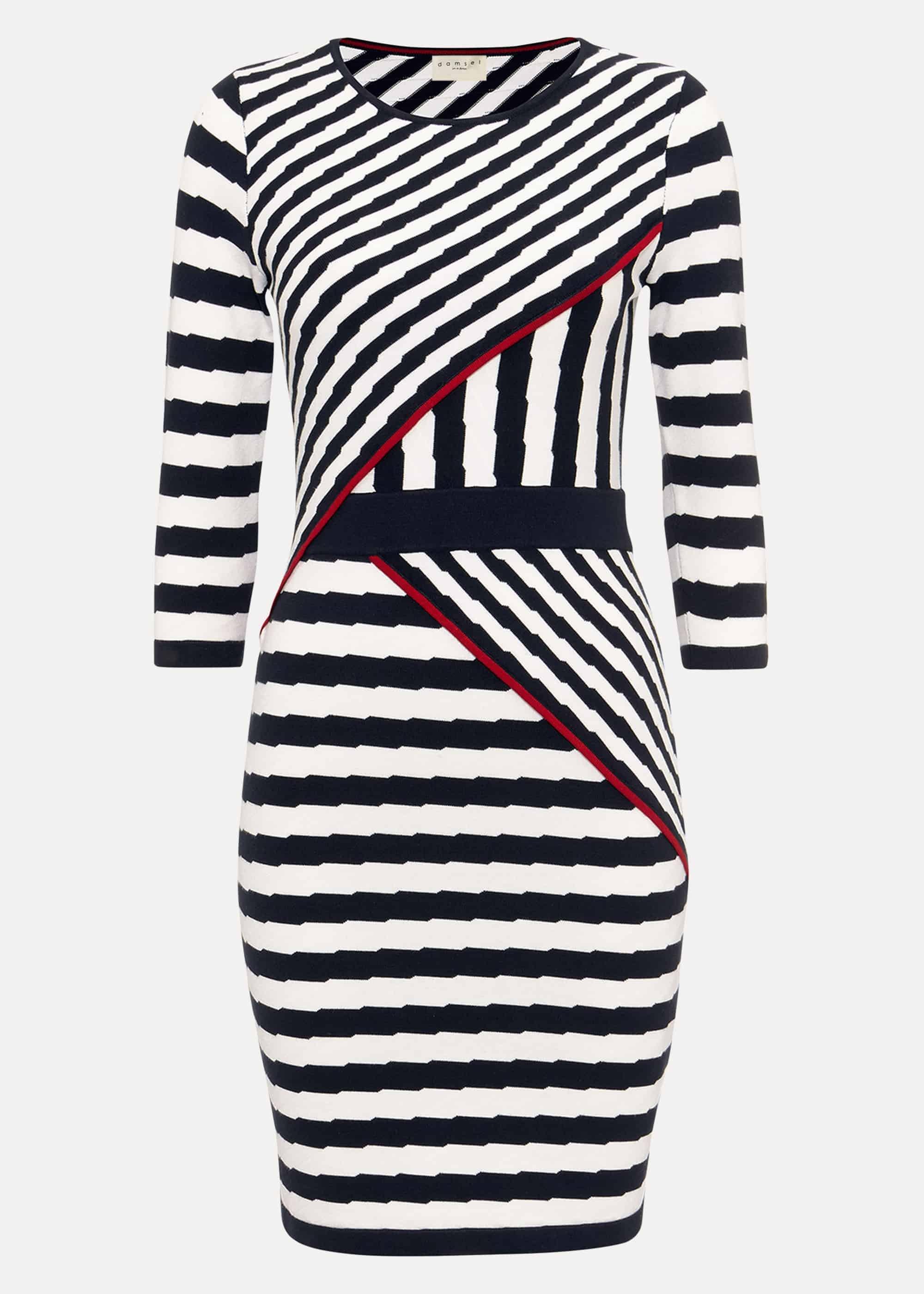 Orianne Stripe Knitted Dress