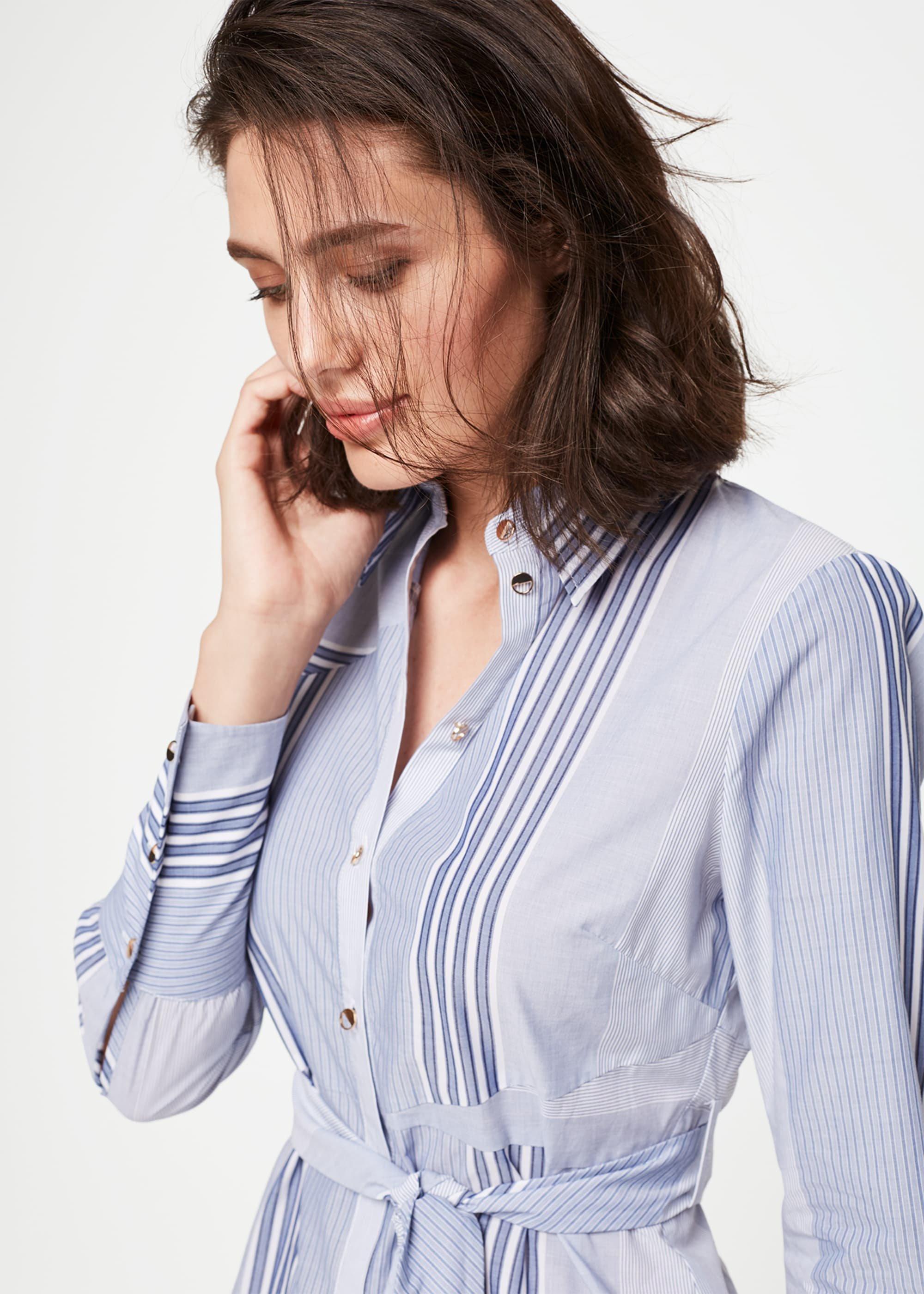 Senia Patchwork Shirt Dress