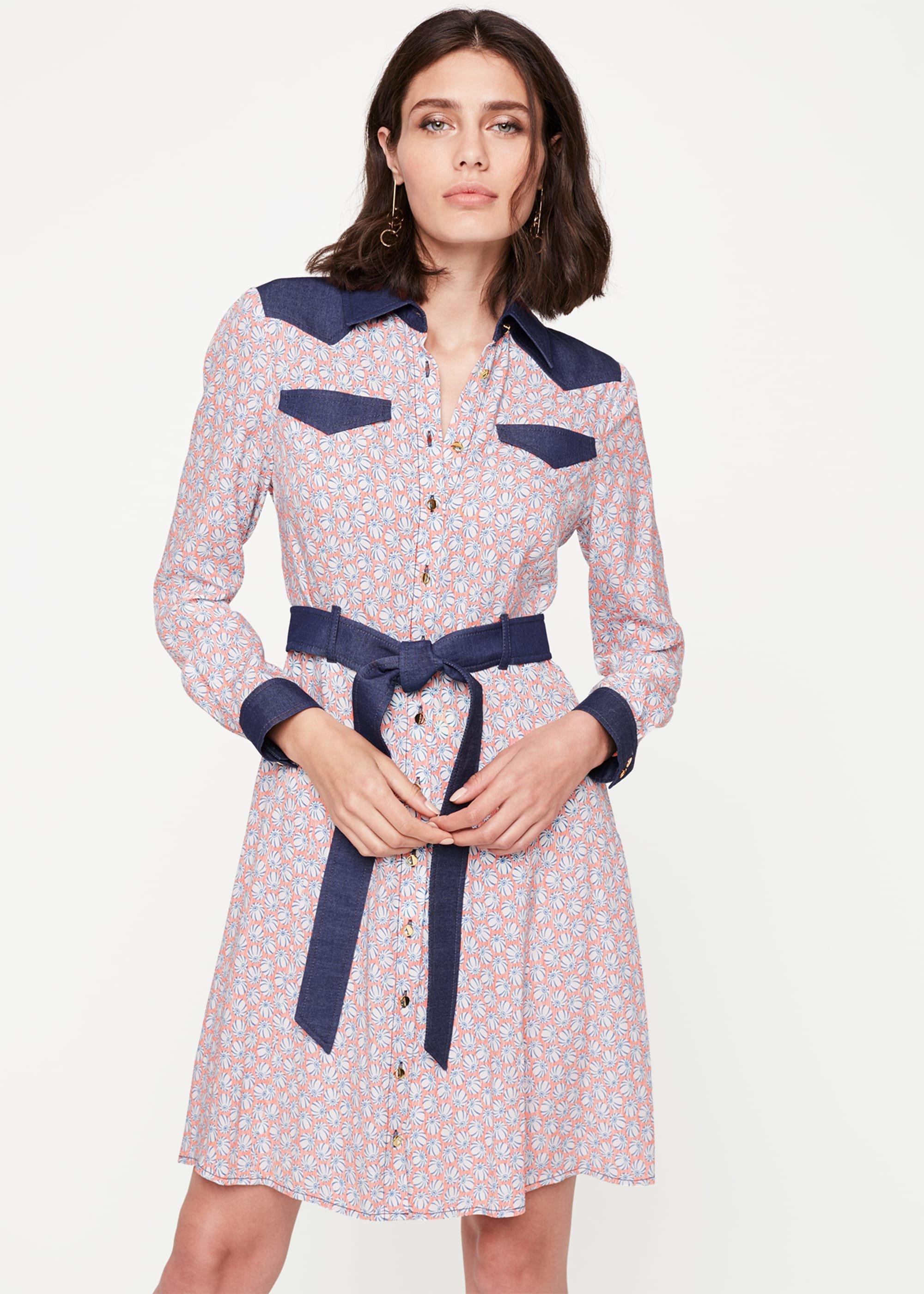 Cecily Printed Shirt Dress