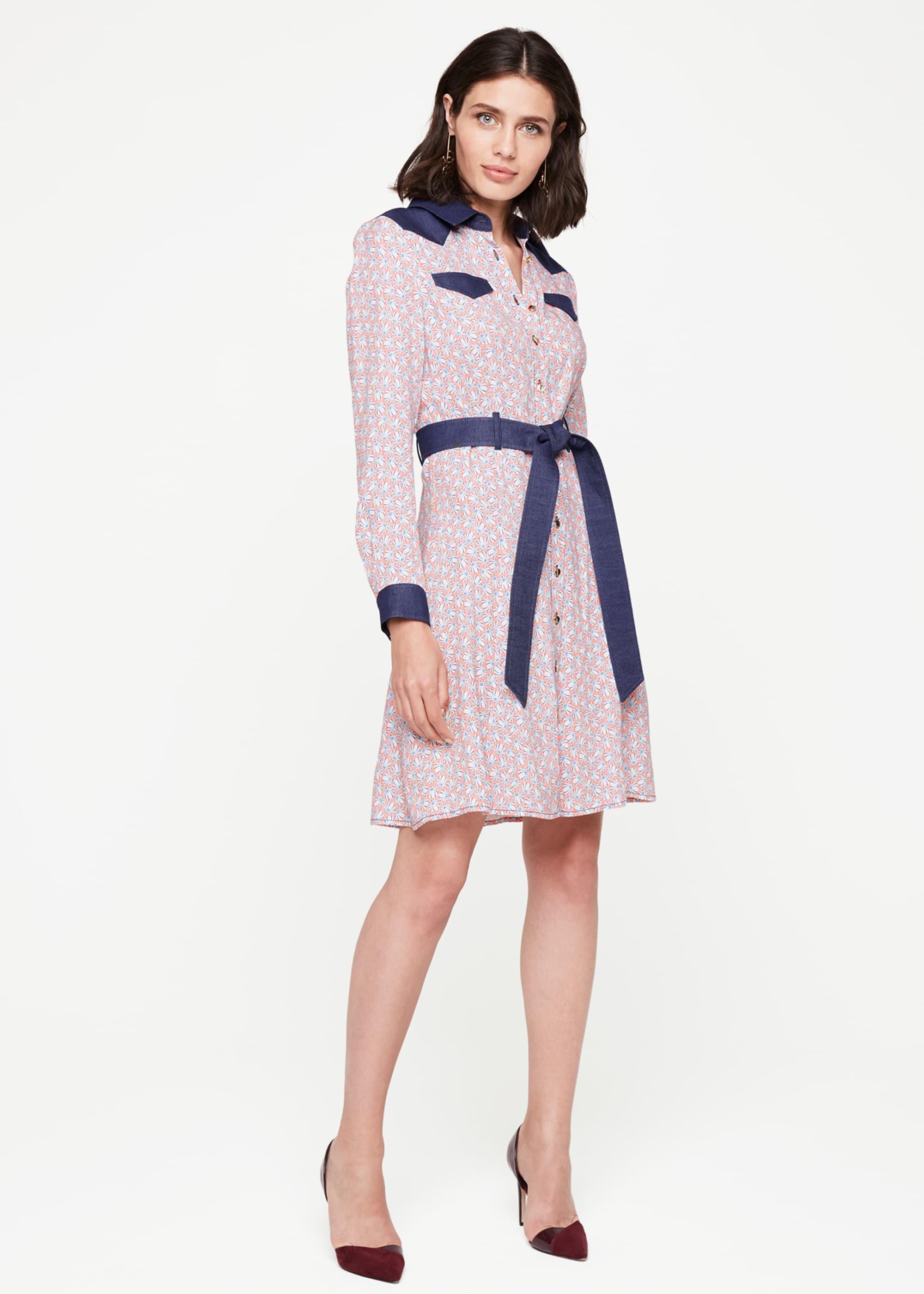 Cecily Printed Shirt Dress