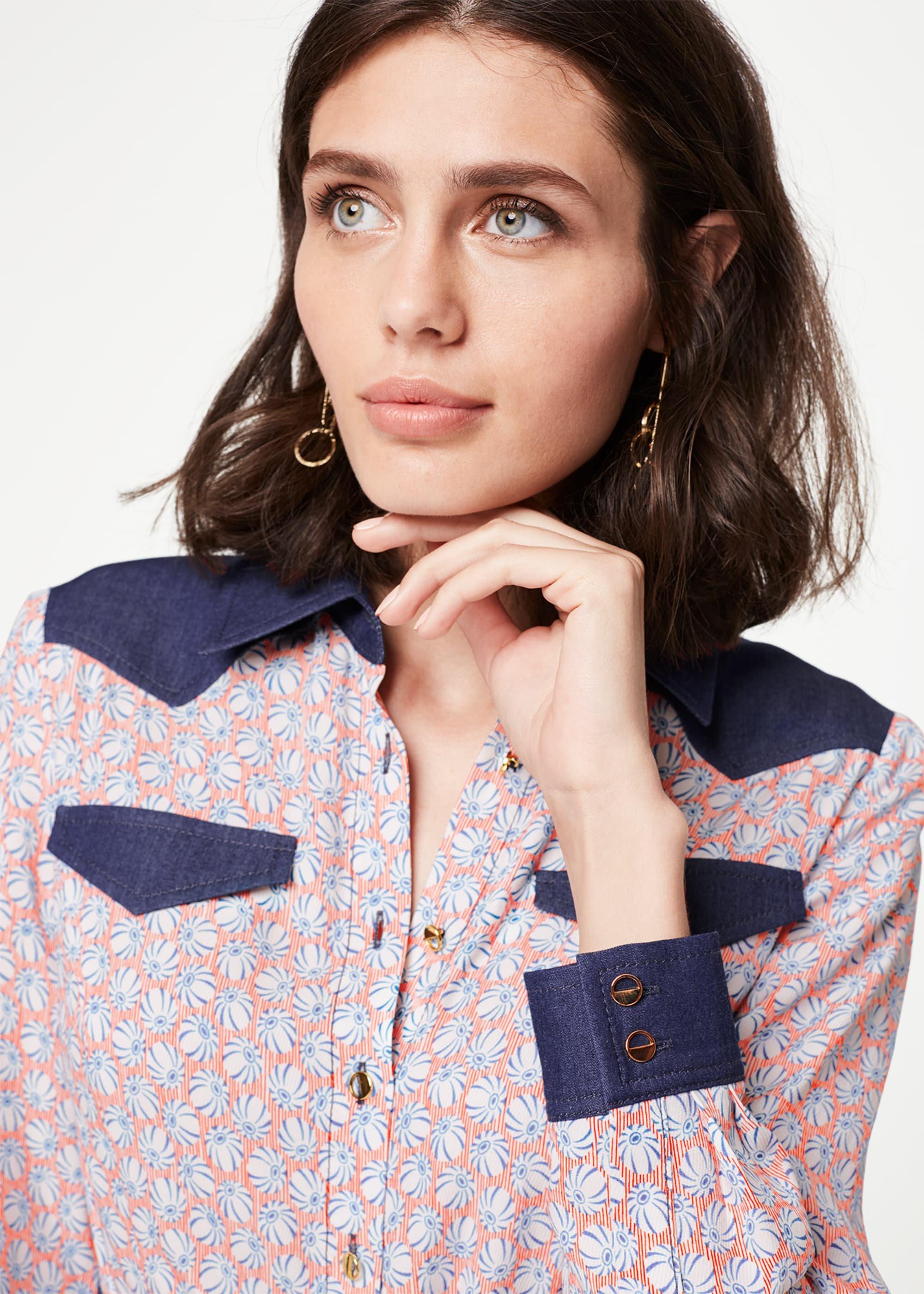 Cecily Printed Shirt Dress
