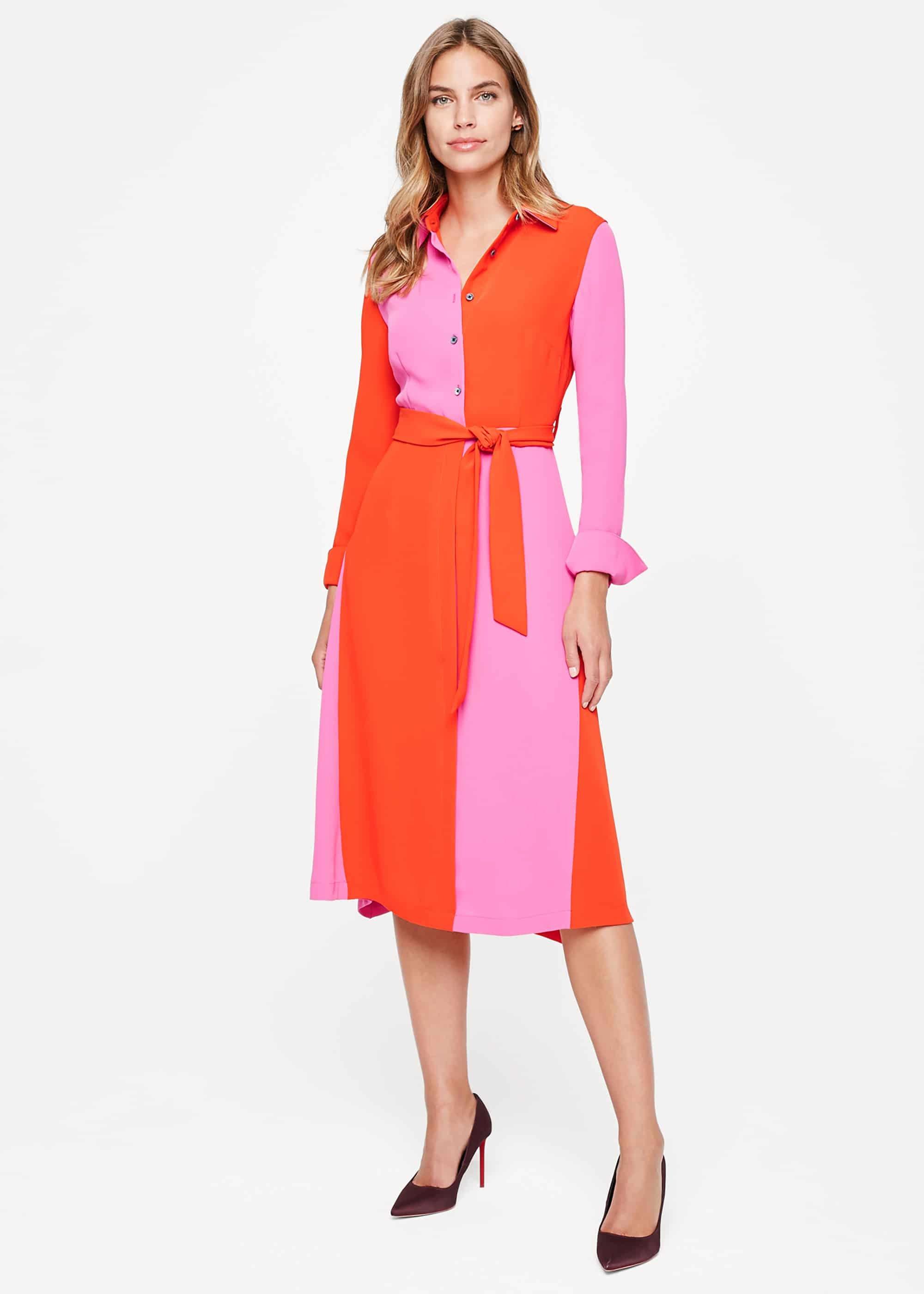 Mila Colourblock Shirt Dress