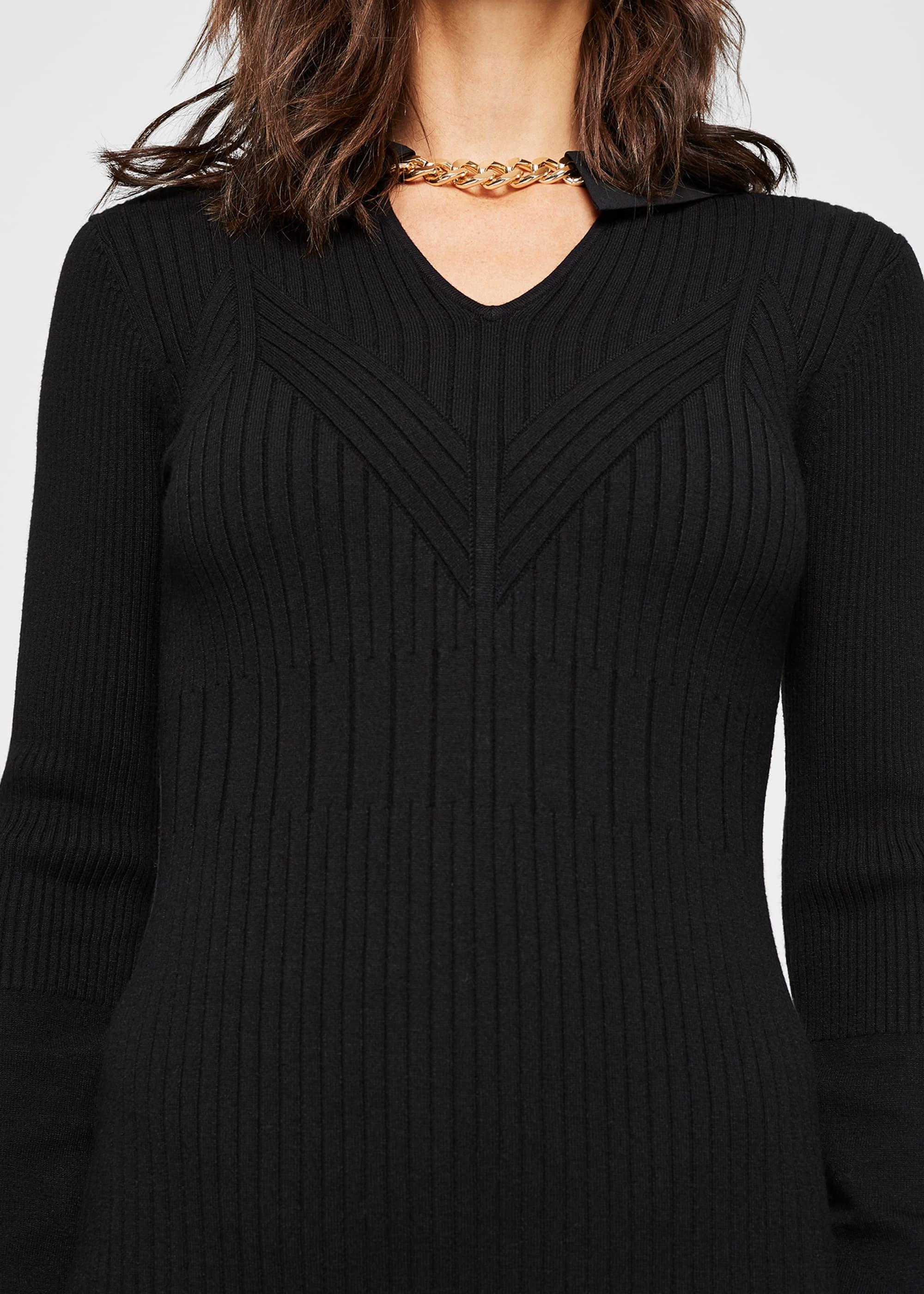 Stefania Collar Detail Knitted Dress