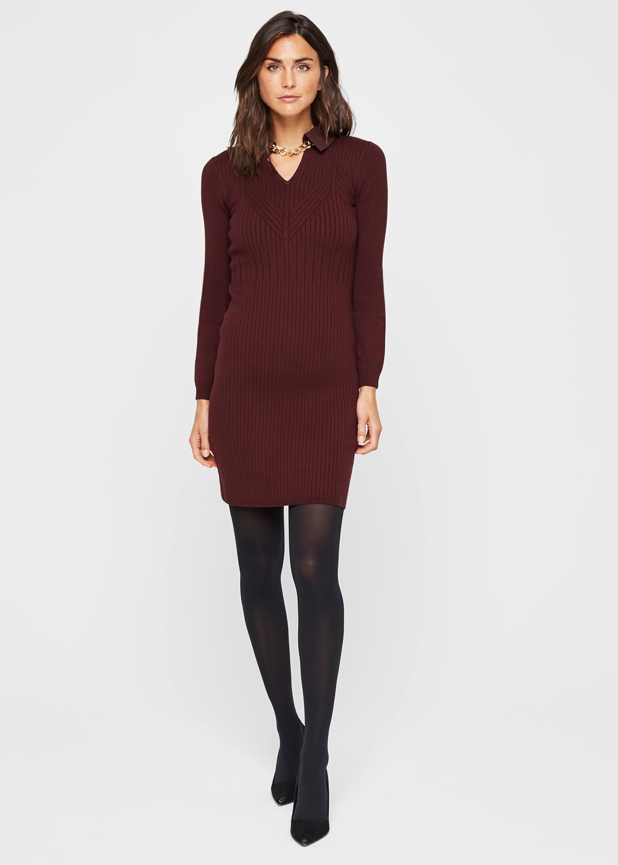 Stefania Collar Detail Knitted Dress
