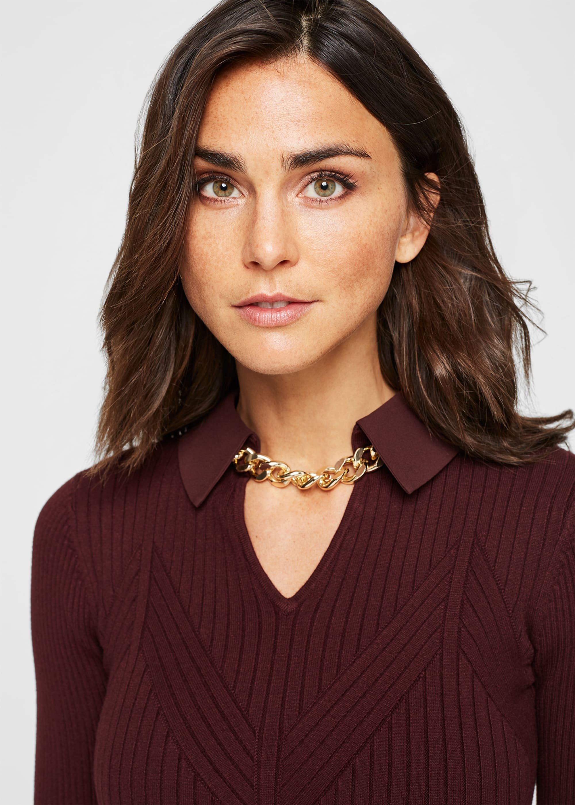 Stefania Collar Detail Knitted Dress