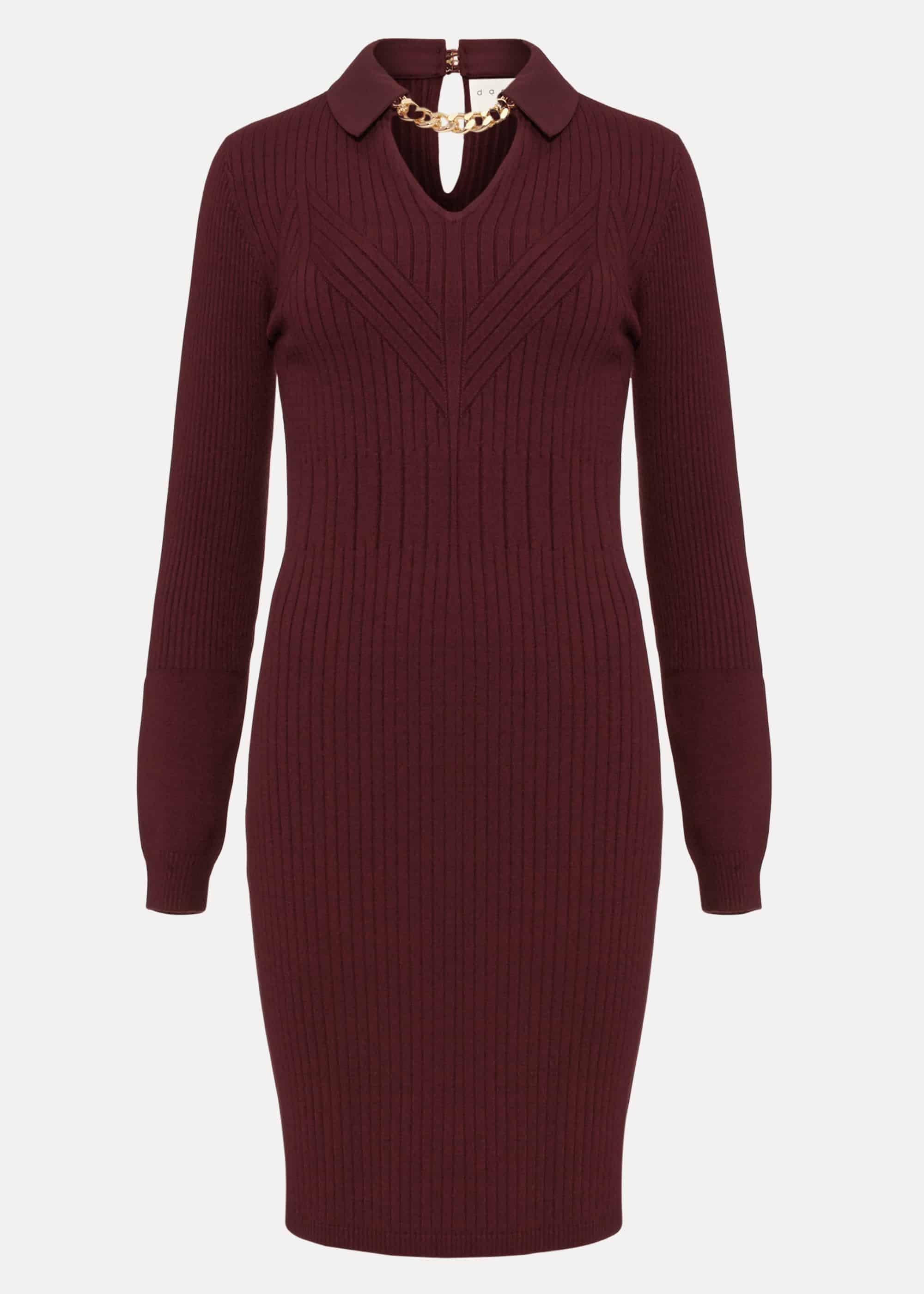 Stefania Collar Detail Knitted Dress