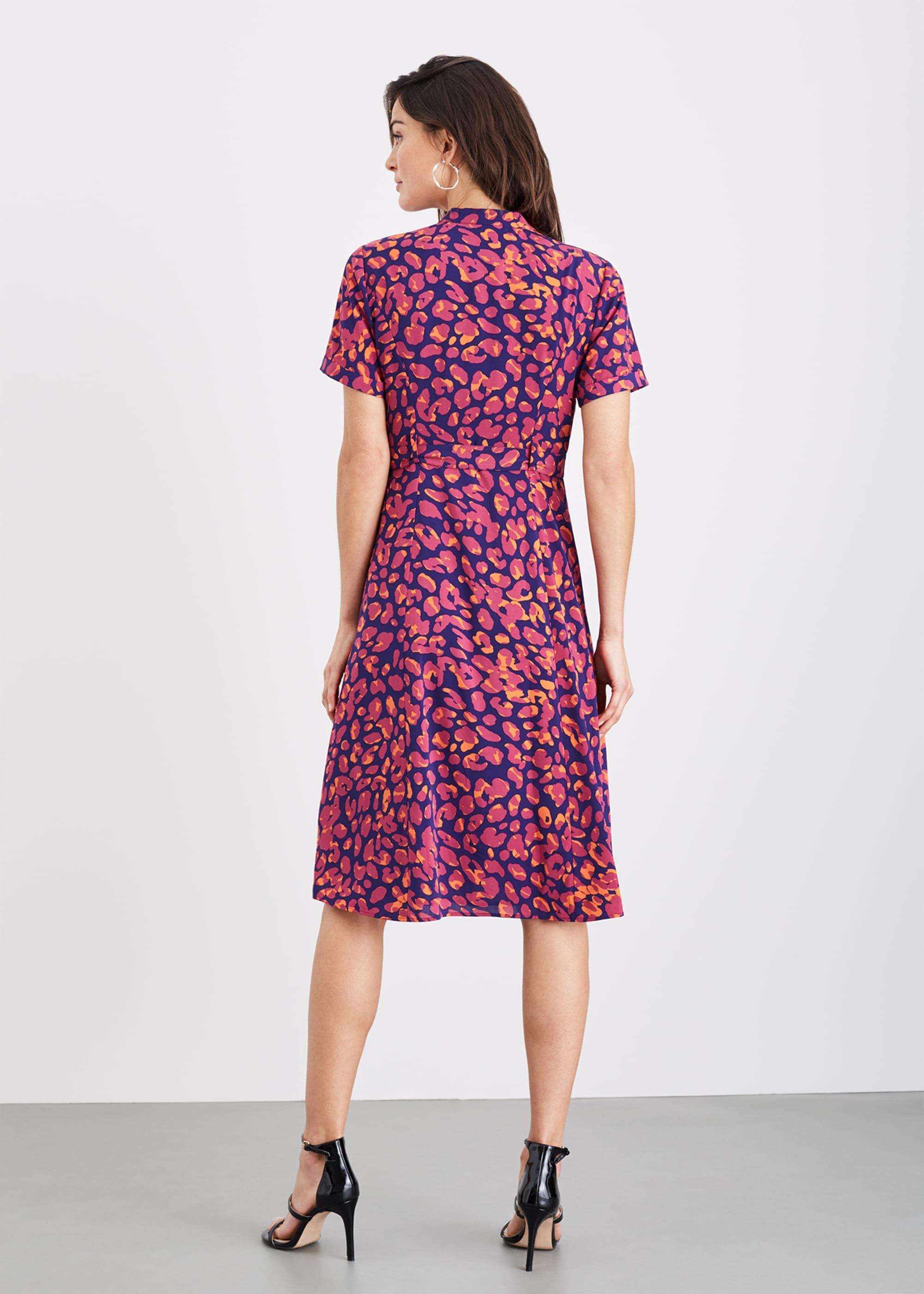 Leonore Leopard Trench Dress