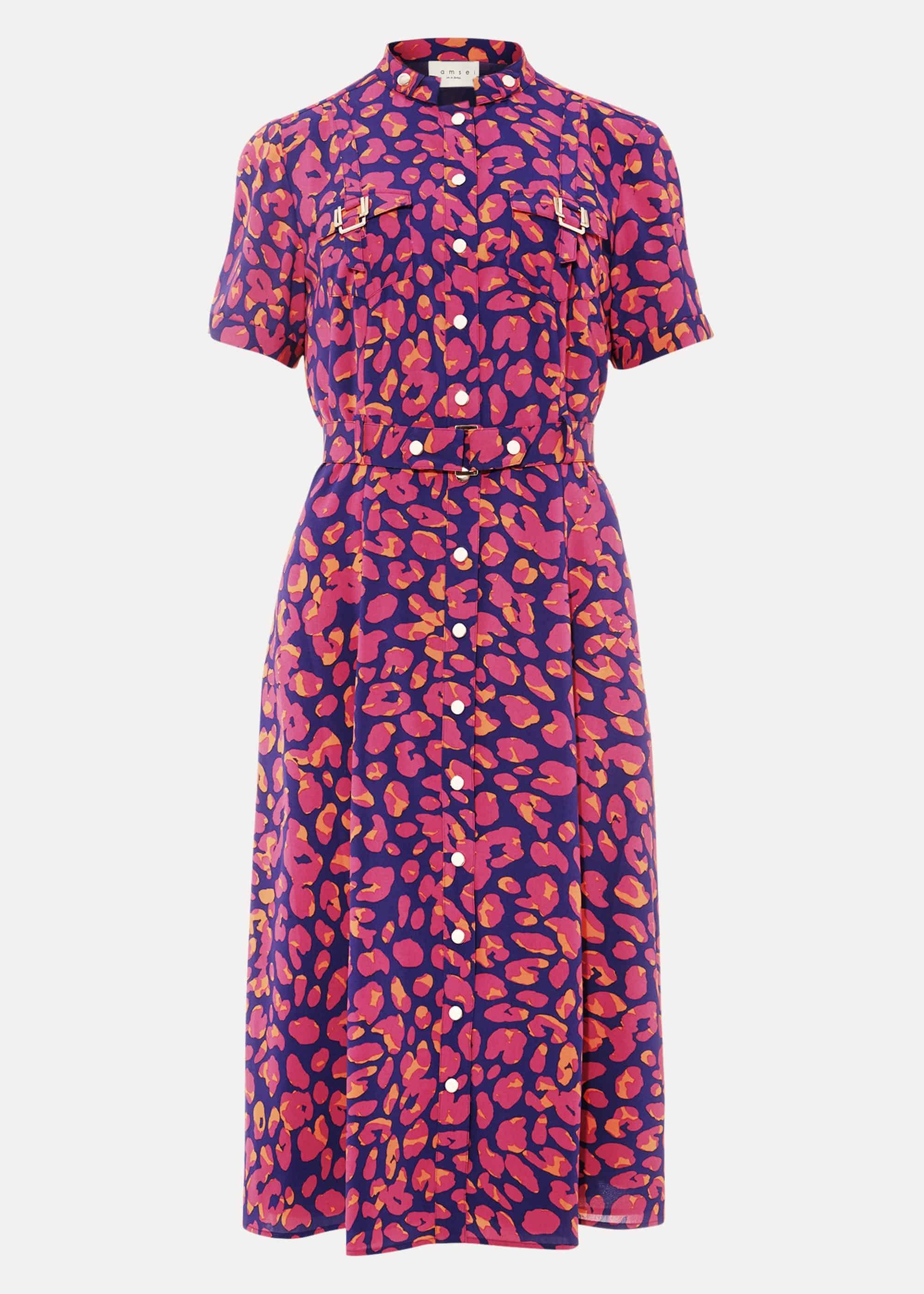 Leonore Leopard Trench Dress