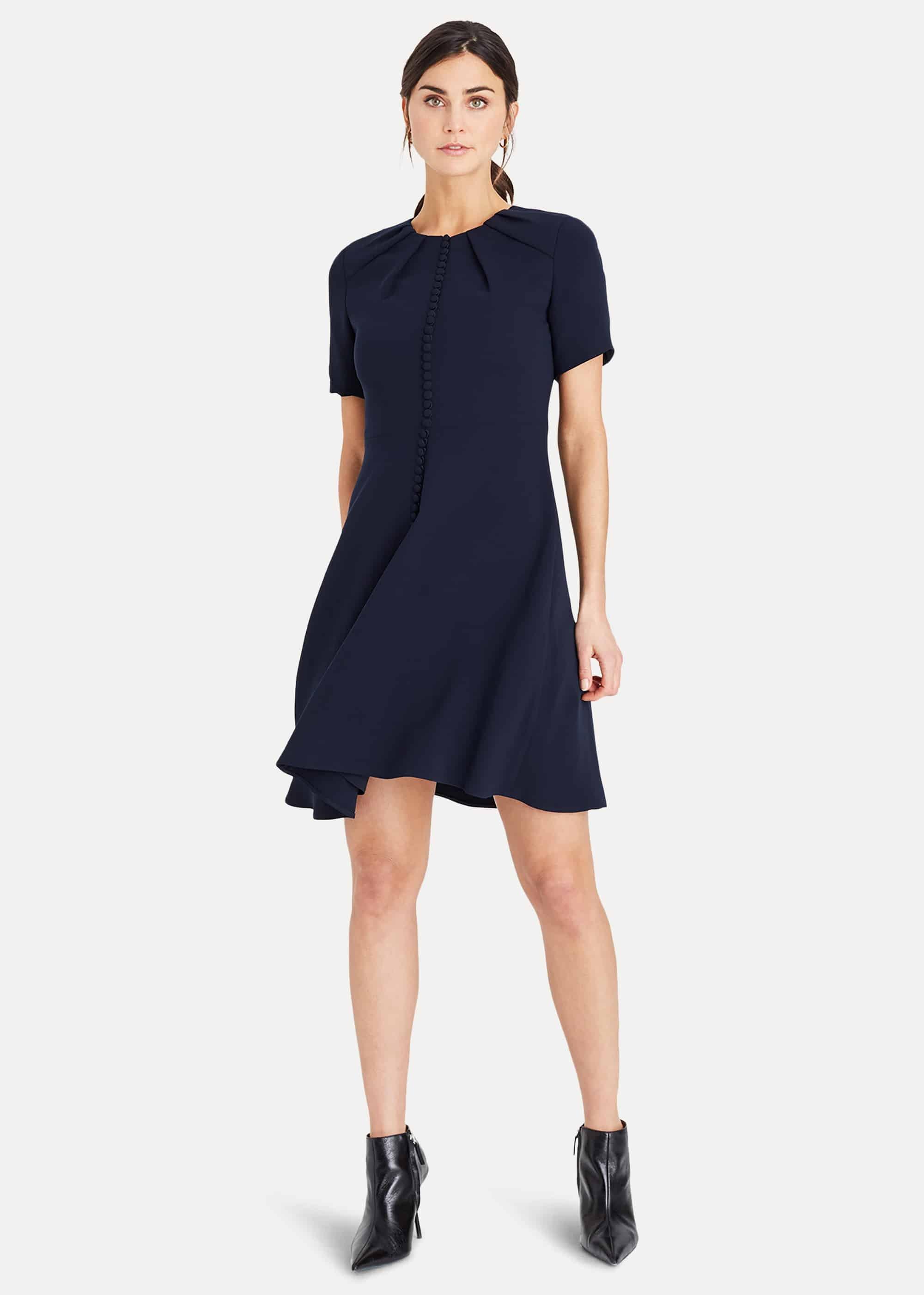 Bella Button Skater Dress