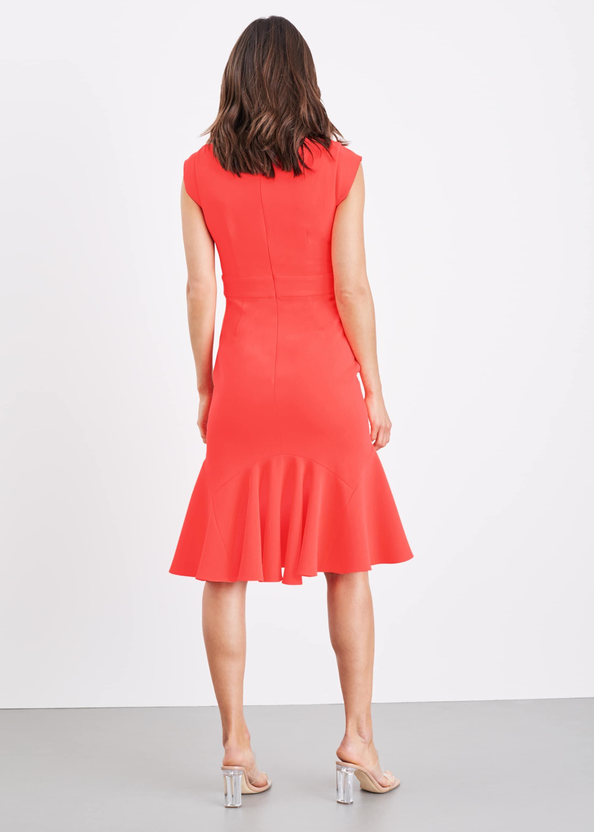 Abree Fitted Peplum Hem Dress