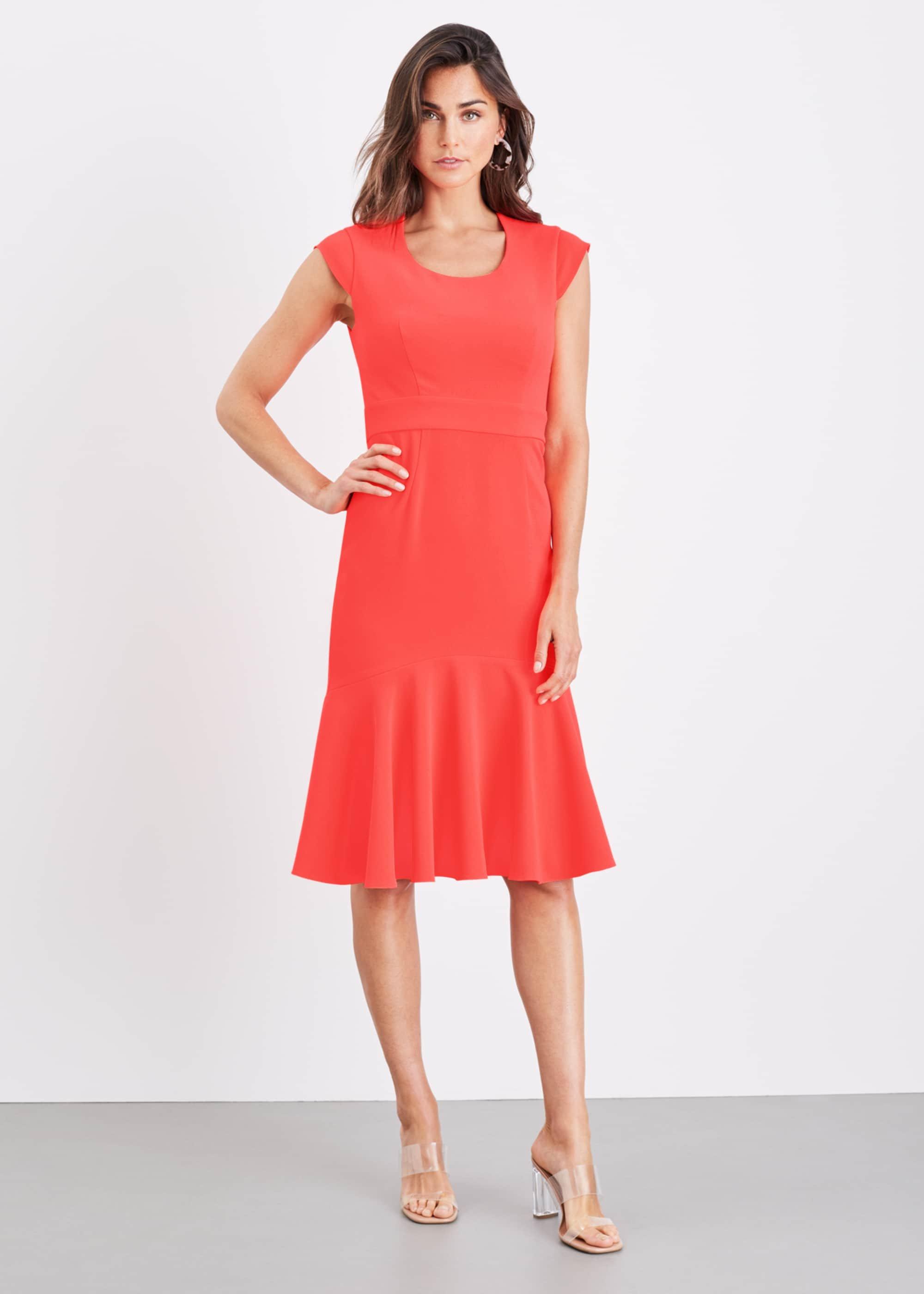 Abree Fitted Peplum Hem Dress