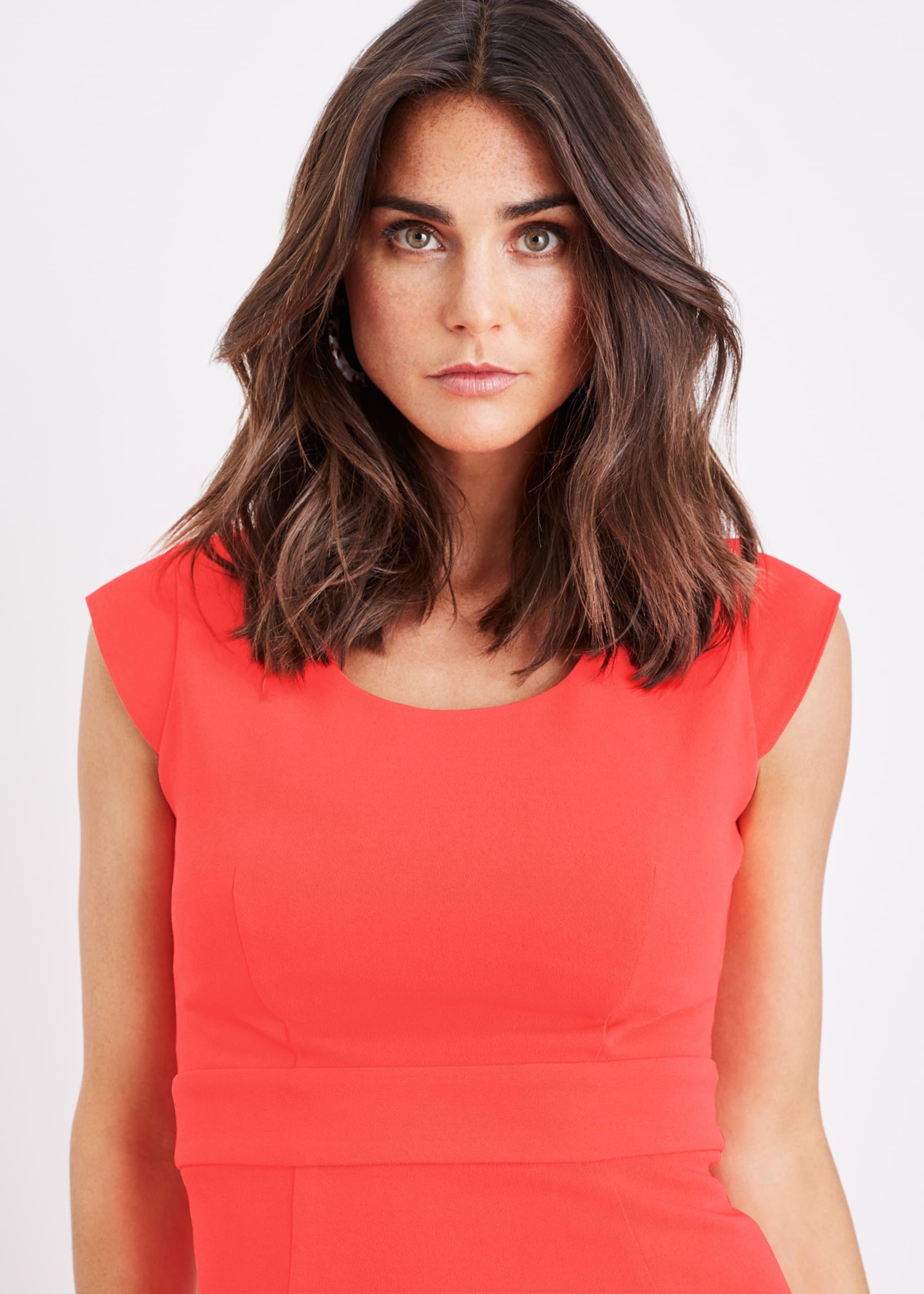 Abree Fitted Peplum Hem Dress