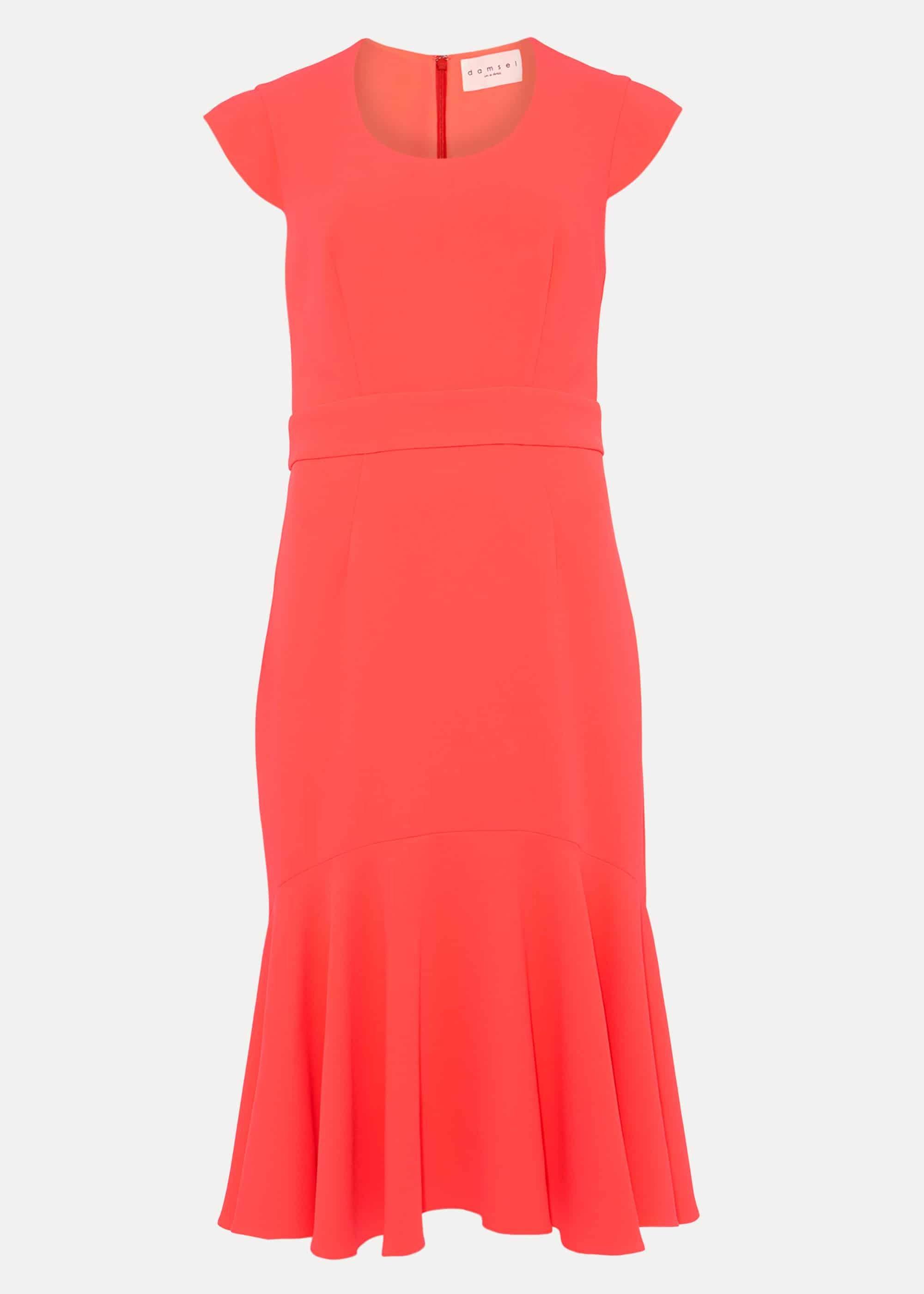 Abree Fitted Peplum Hem Dress