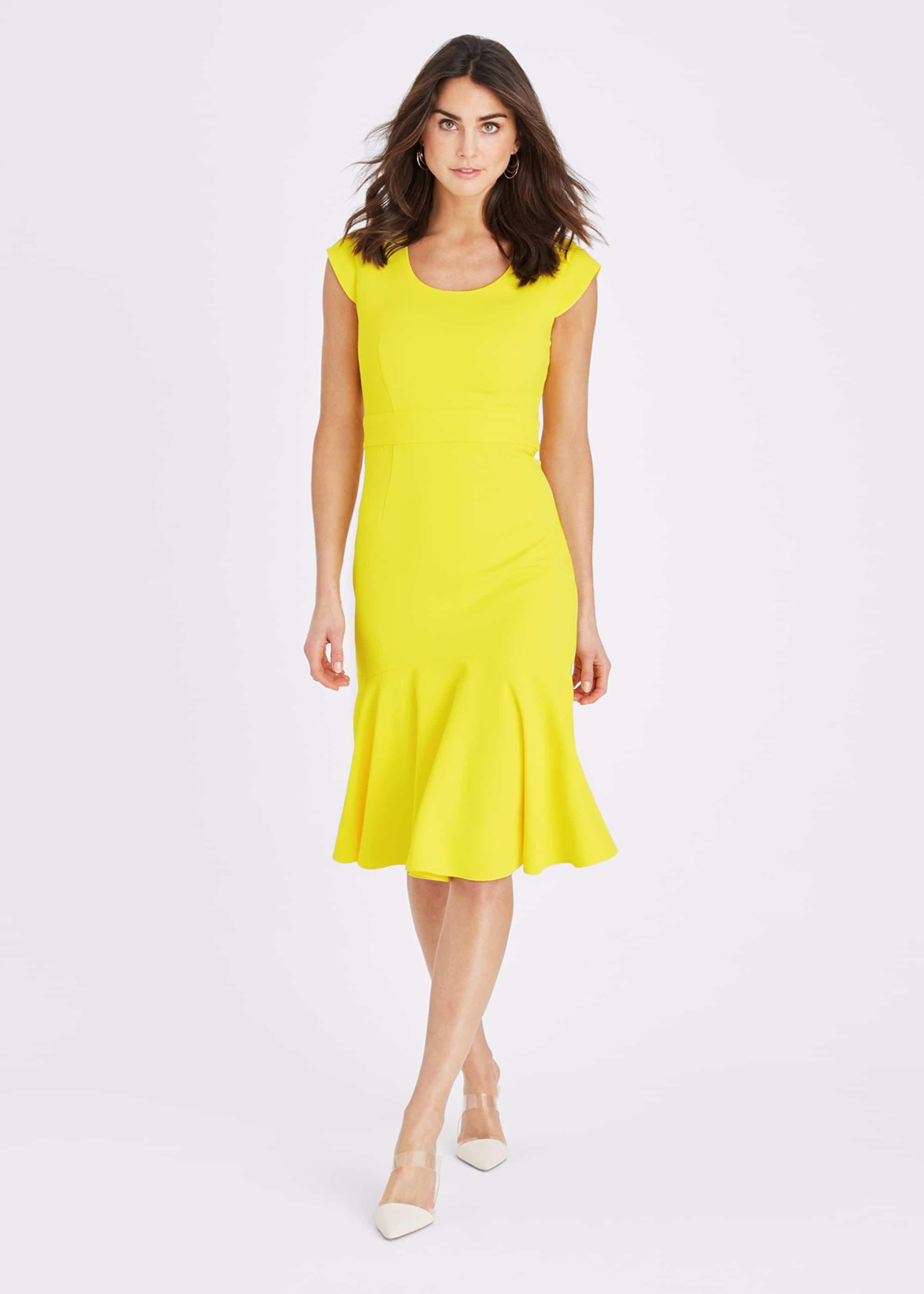 Abree Fitted Peplum Hem Dress