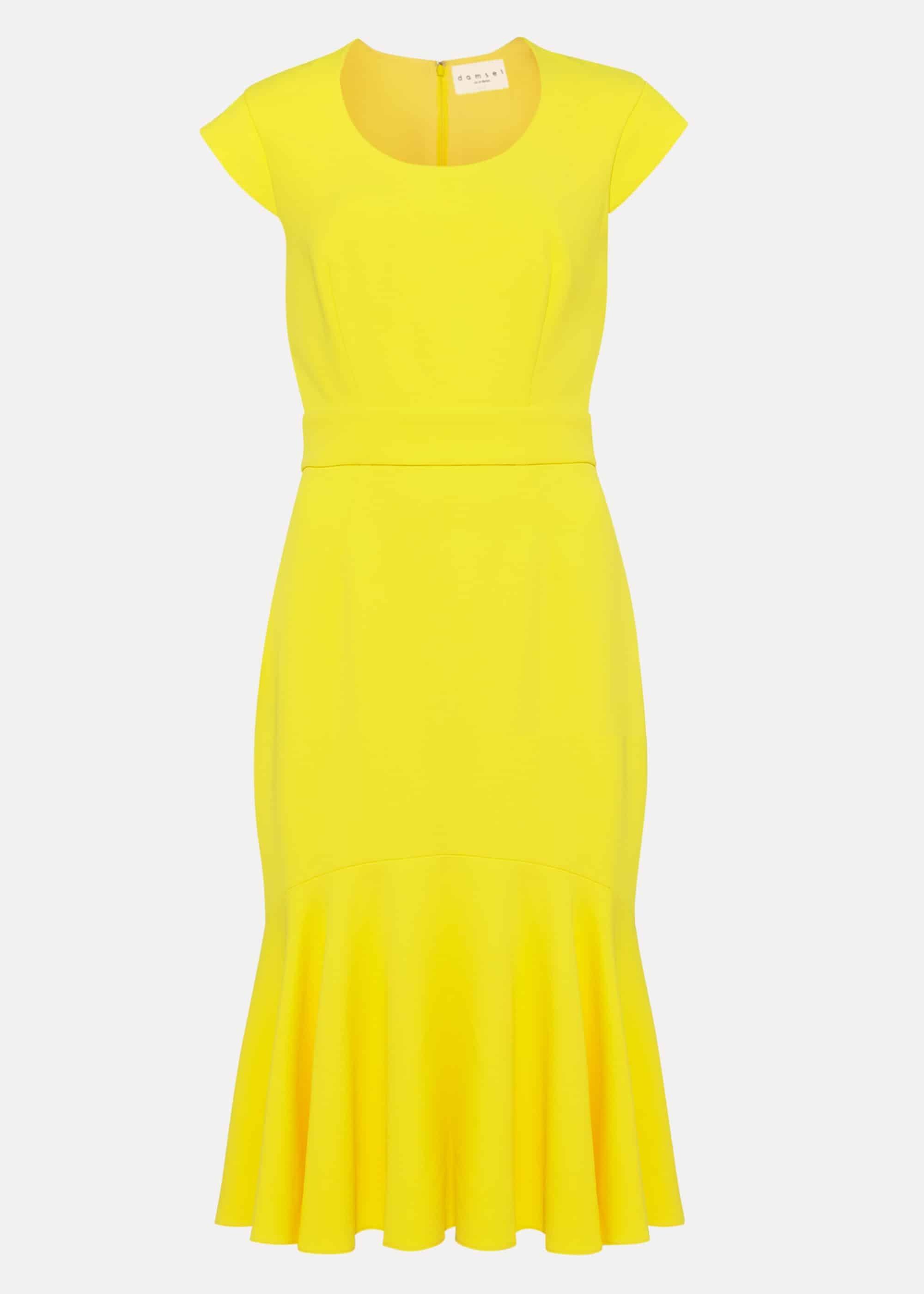 Abree Fitted Peplum Hem Dress