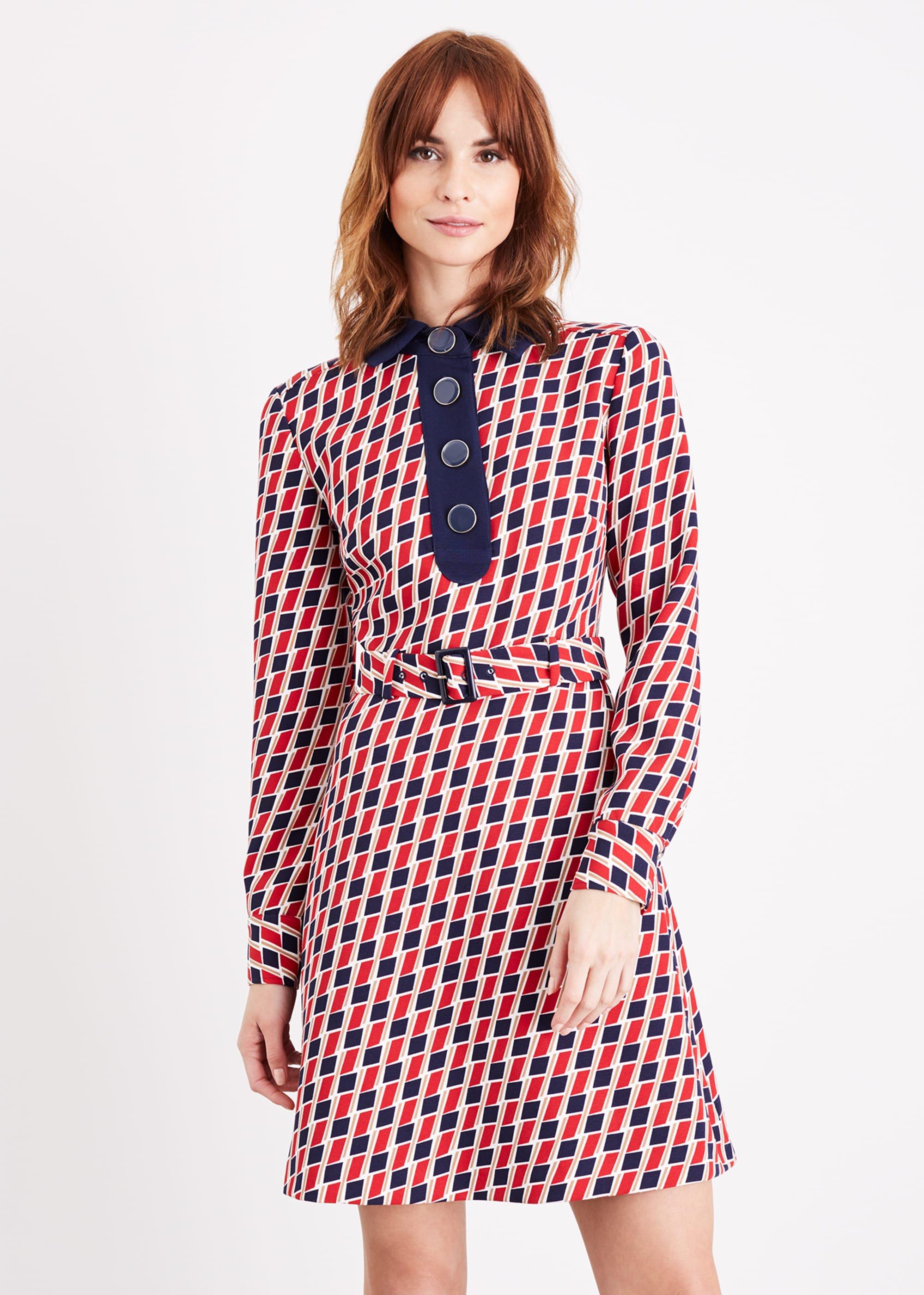 Mindy Chevron Print Dress