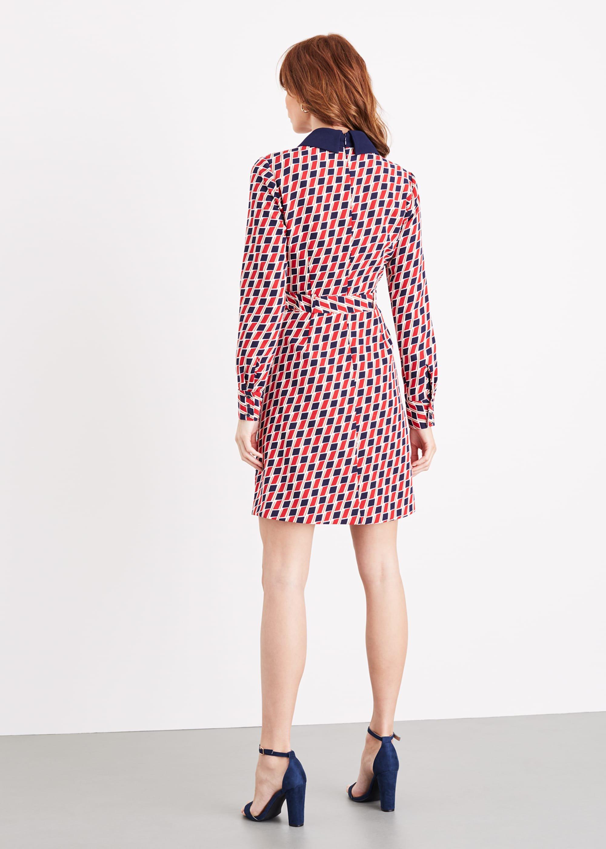 Mindy Chevron Print Dress