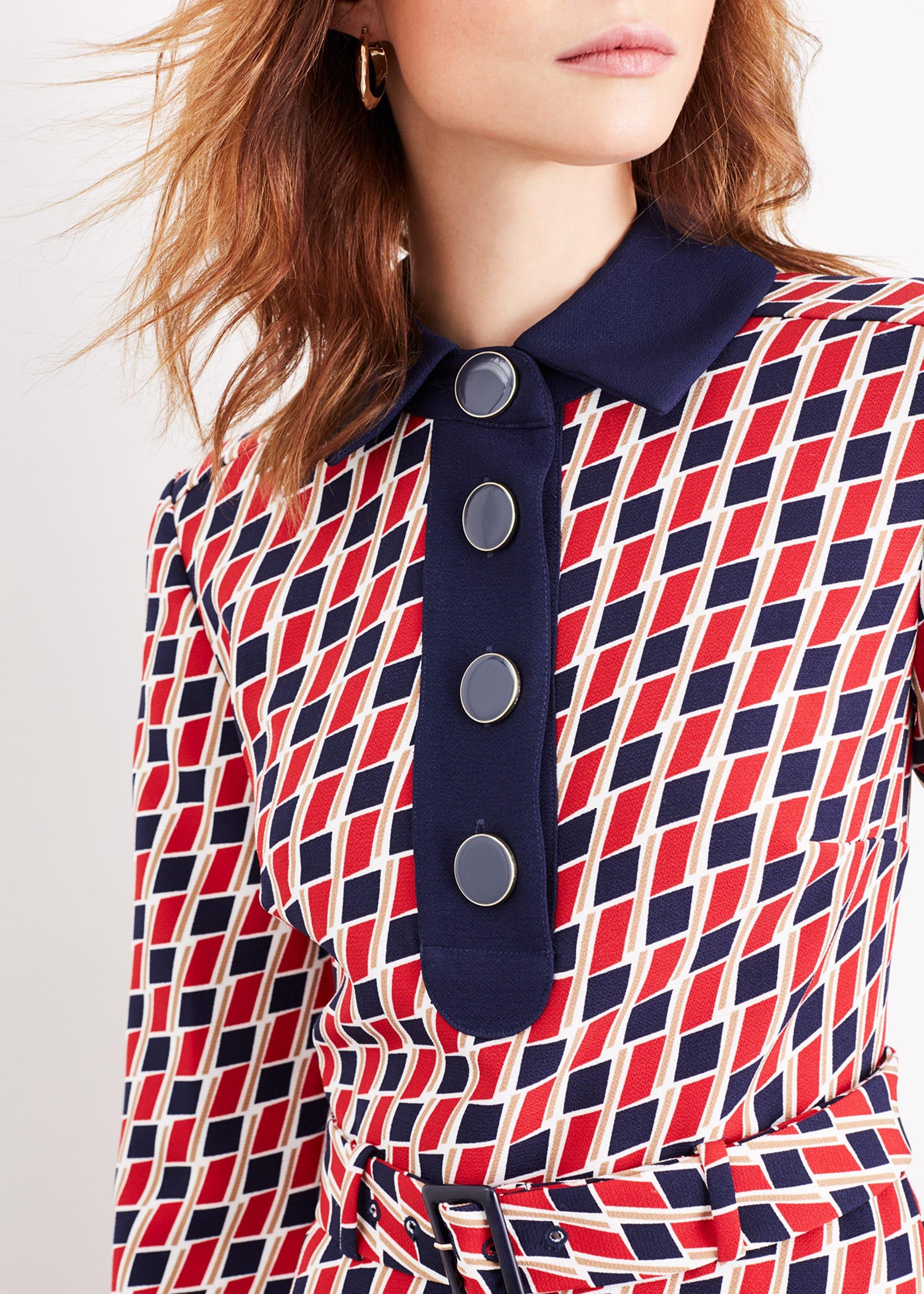 Mindy Chevron Print Dress