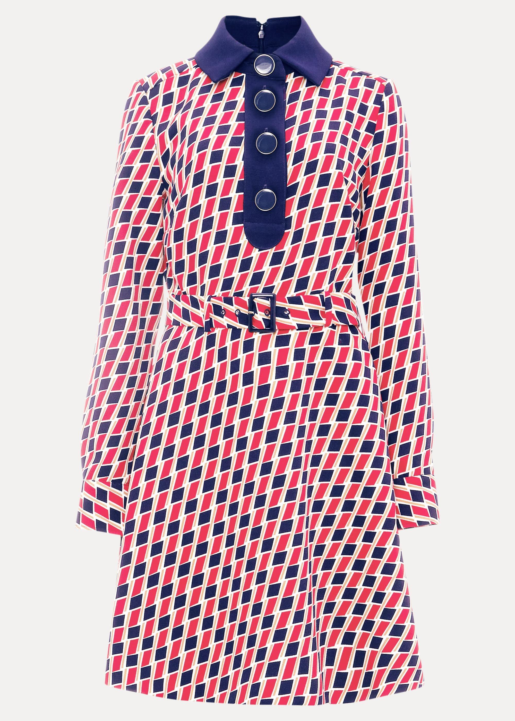 Mindy Chevron Print Dress