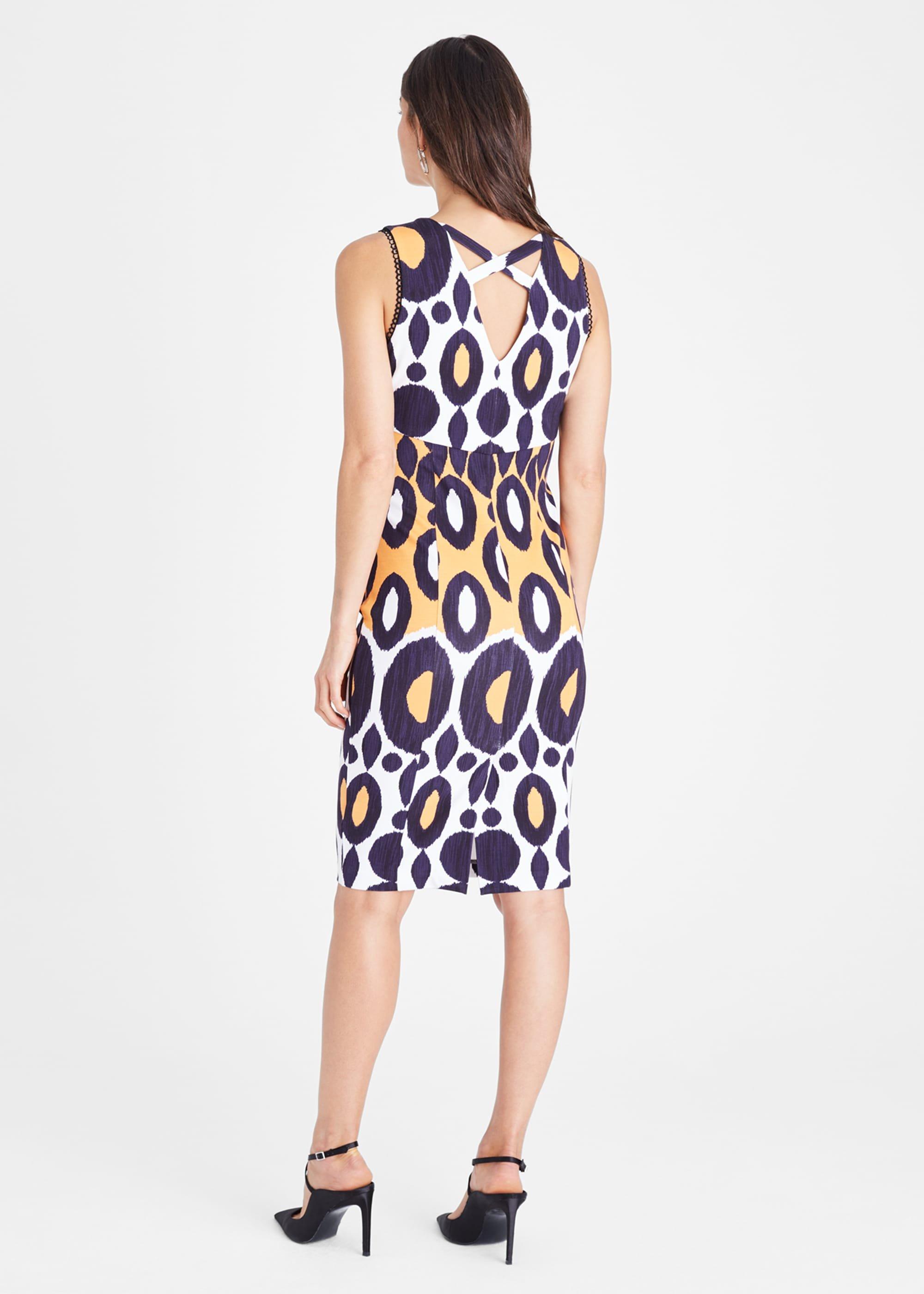 Olga Fitted Print Dress