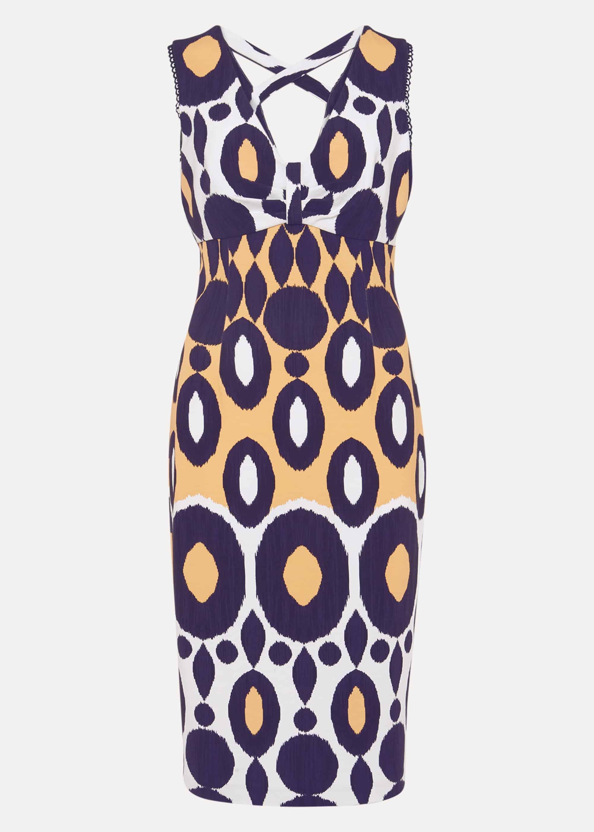 Olga Fitted Print Dress