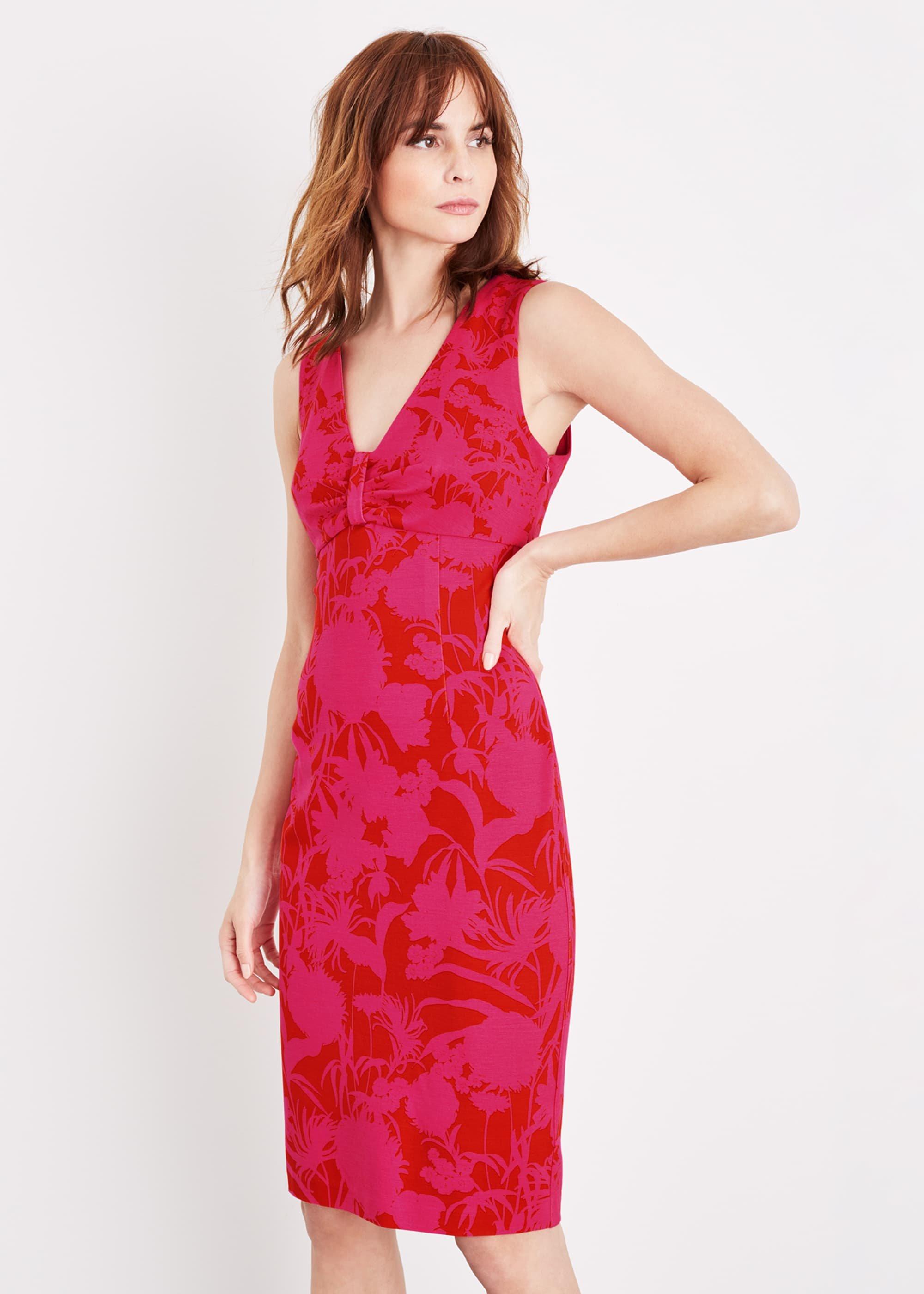 Zennor Floral Fitted Ponte Dress