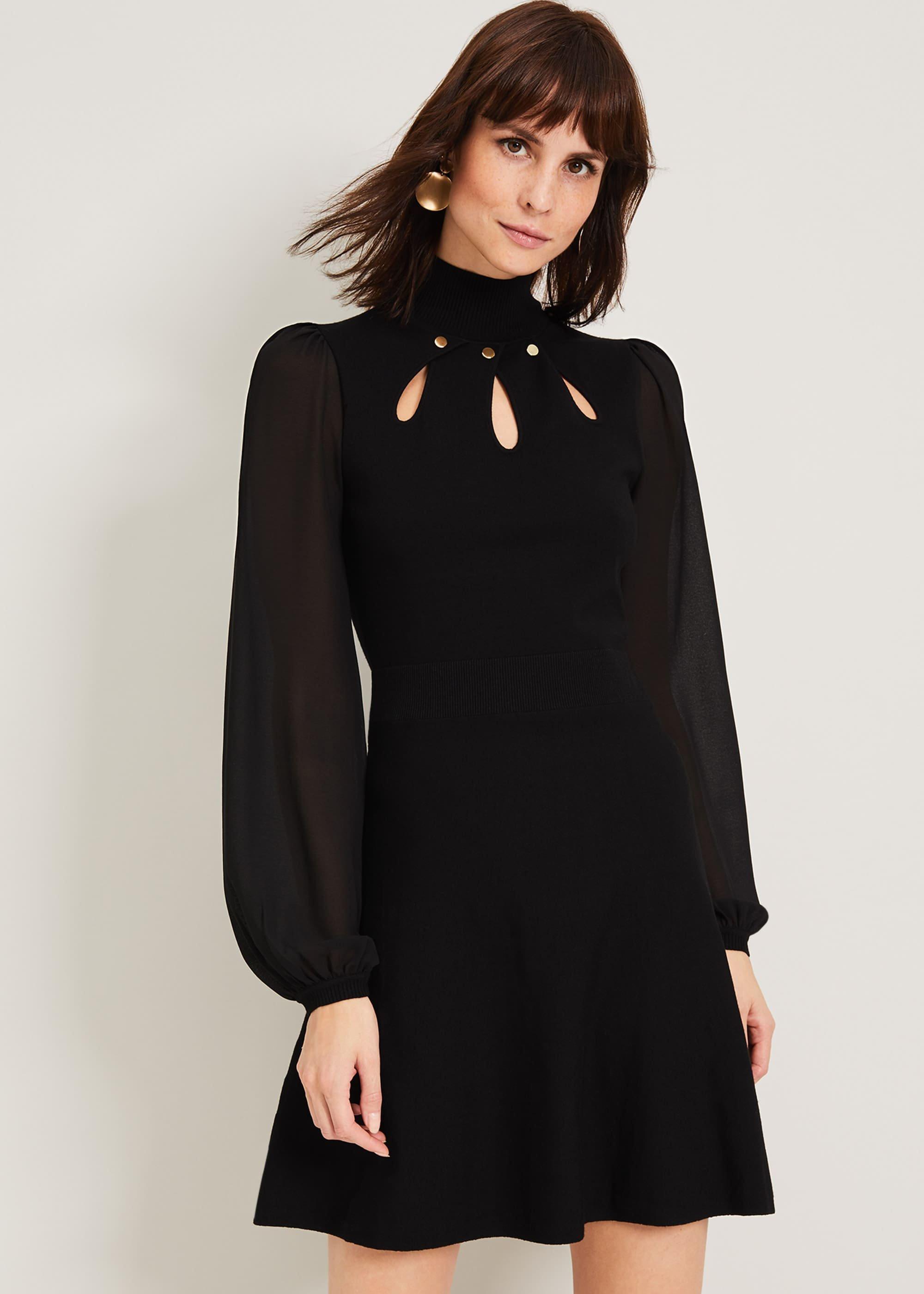 Erya Sheer Sleeve Knit Dress