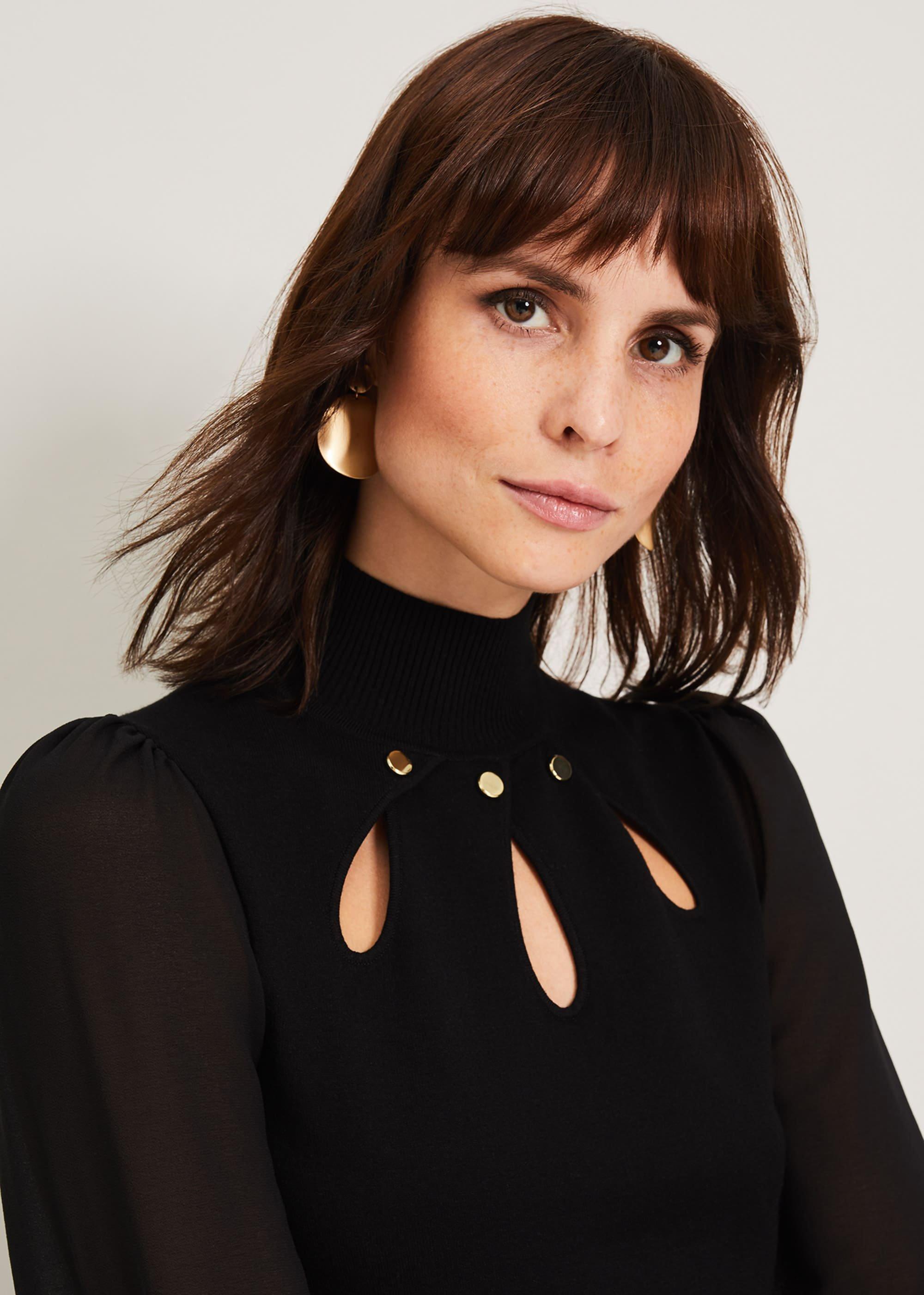 Erya Sheer Sleeve Knit Dress