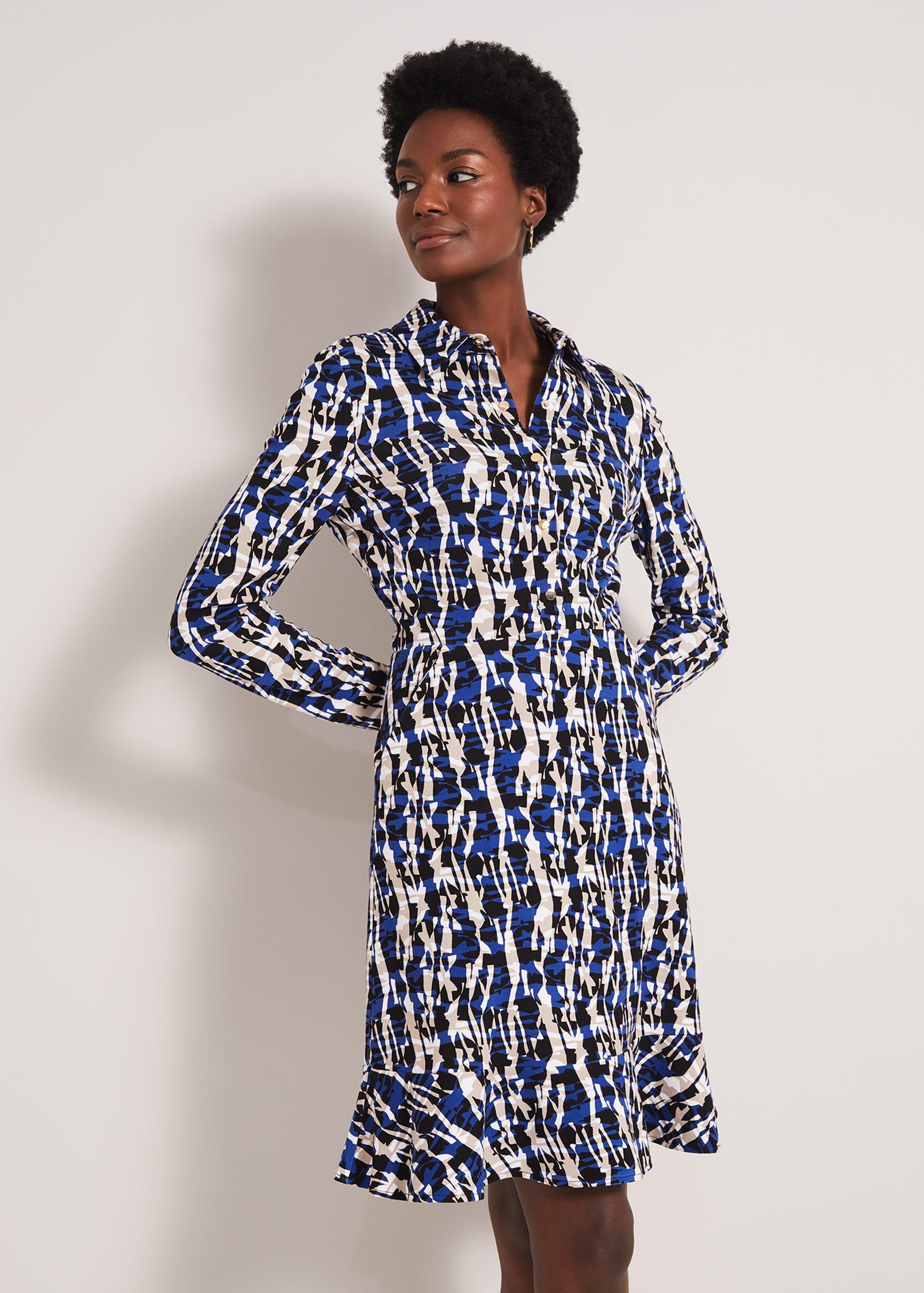 Avaline Abstract Print Dress