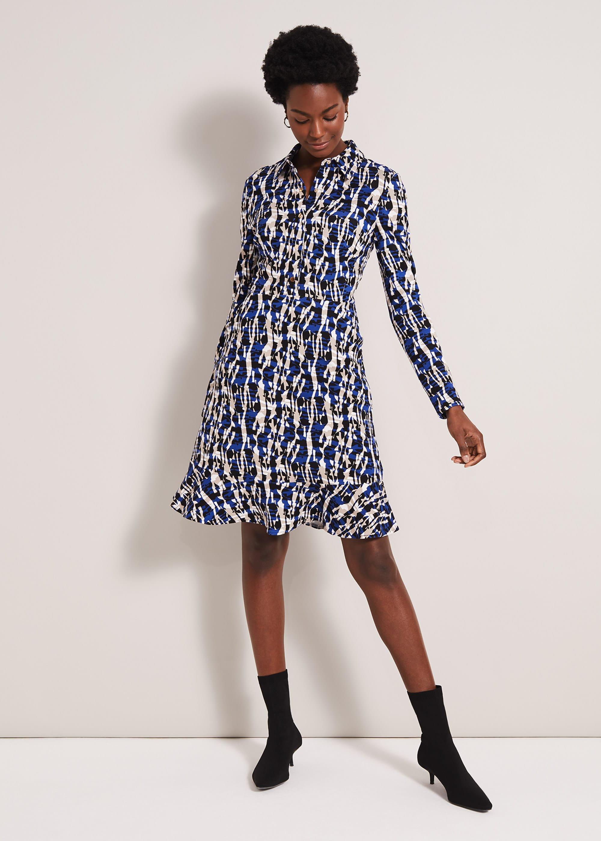 Avaline Abstract Print Dress