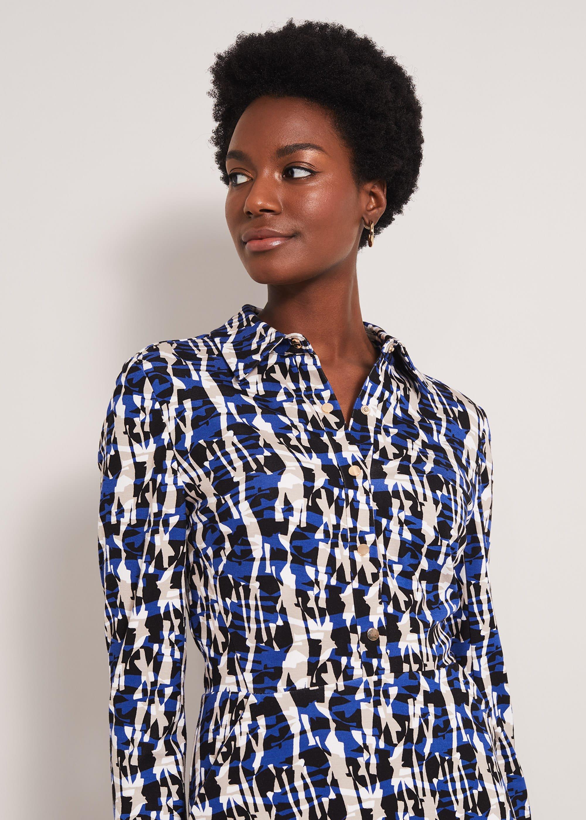 Avaline Abstract Print Dress