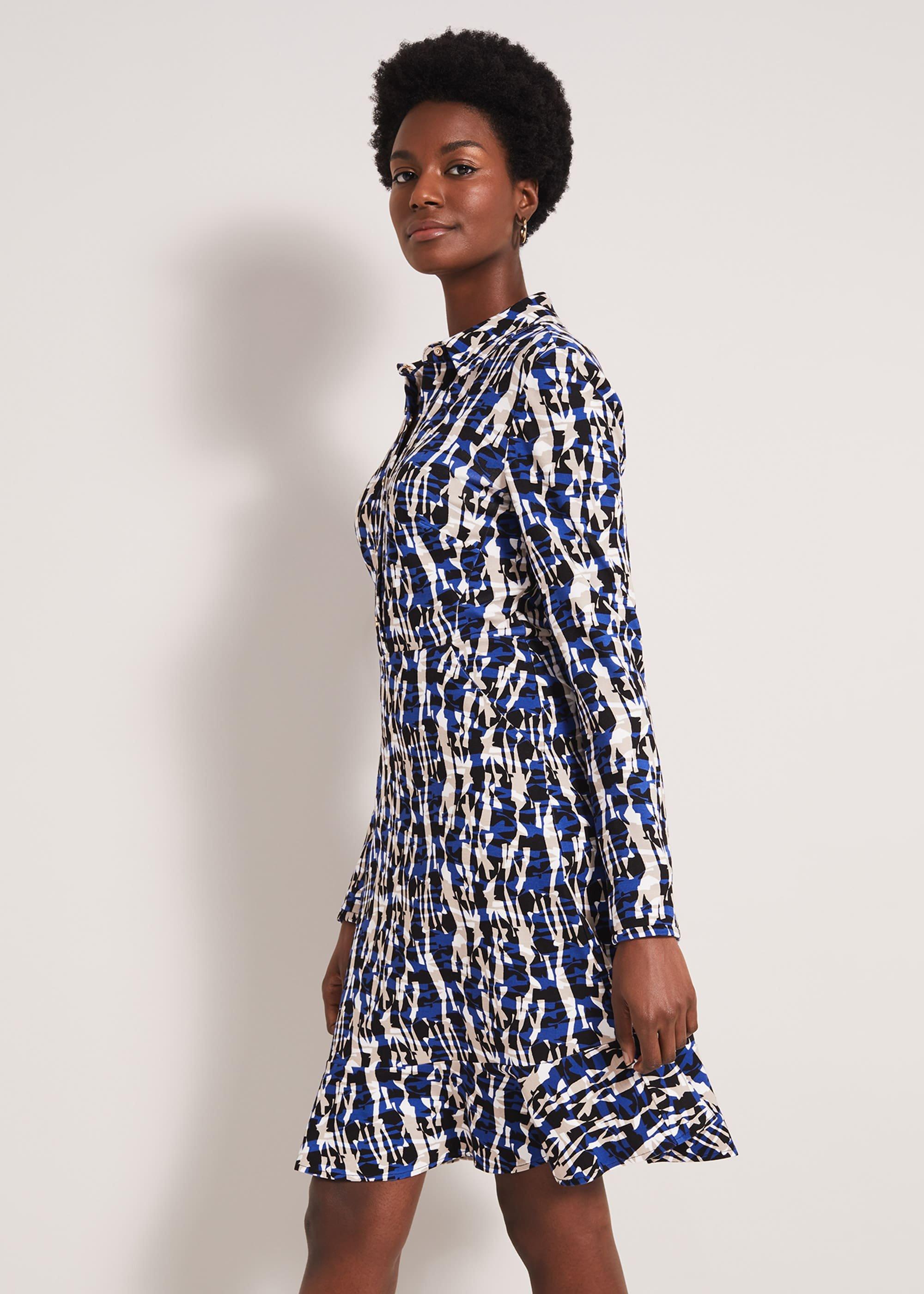 Avaline Abstract Print Dress