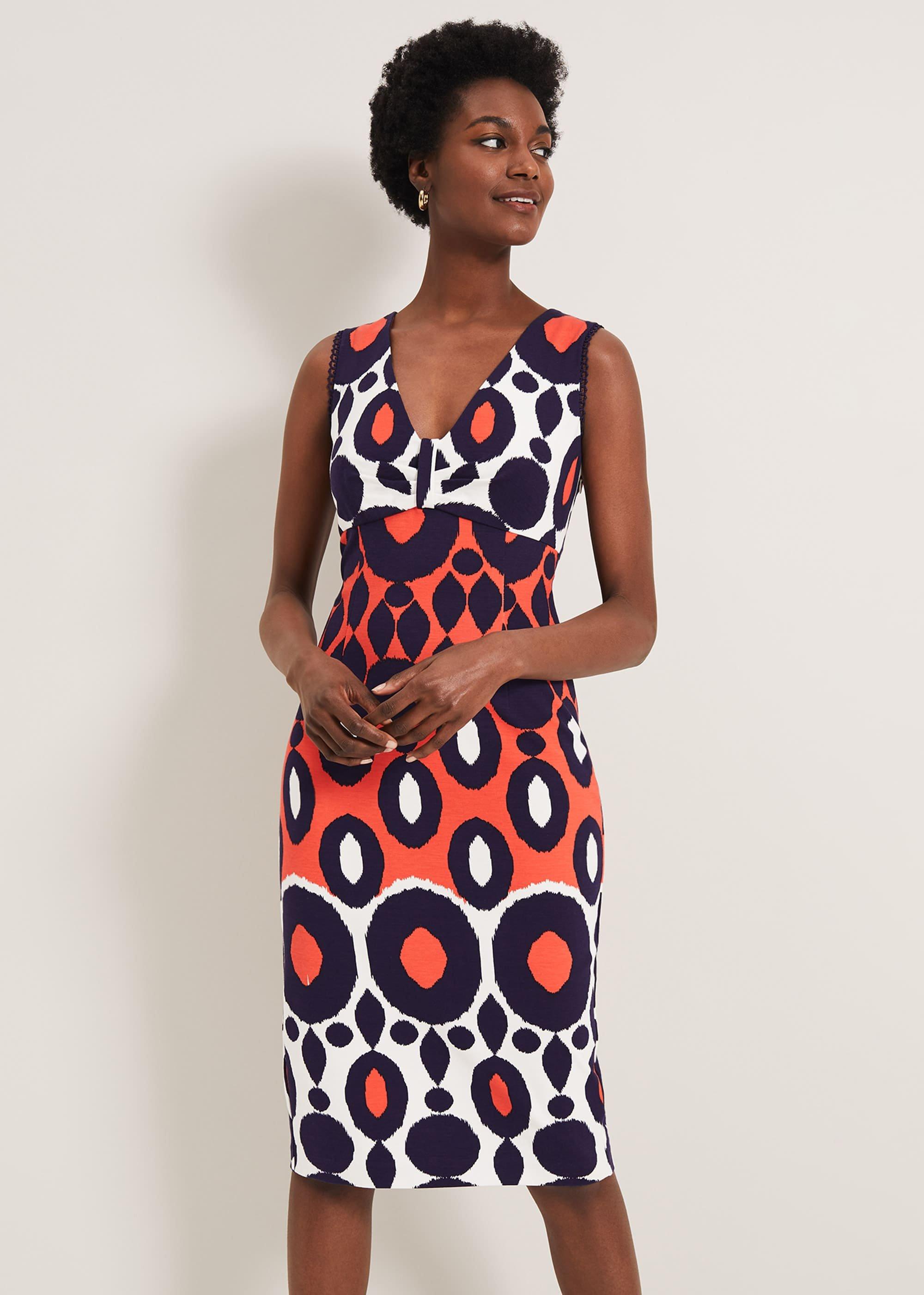 Olga Abstract Print Dress