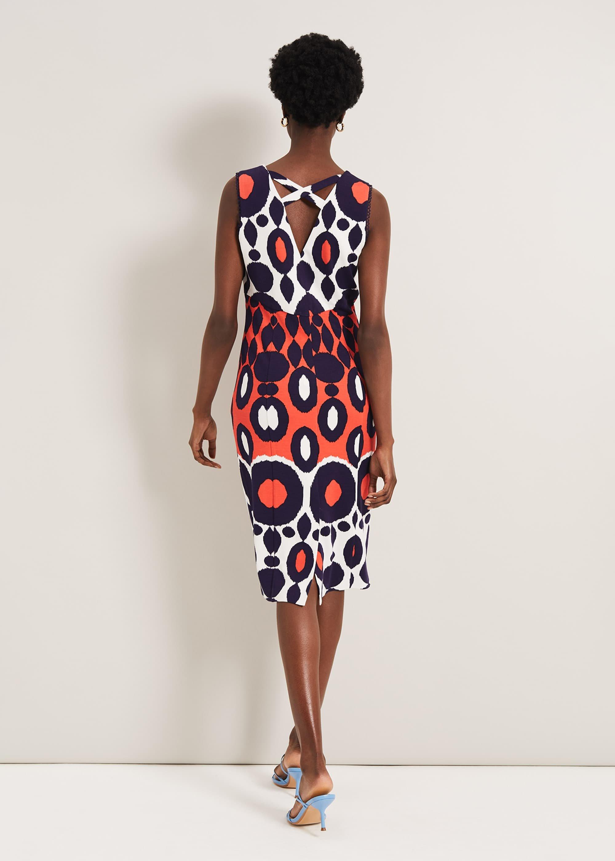 Olga Abstract Print Dress