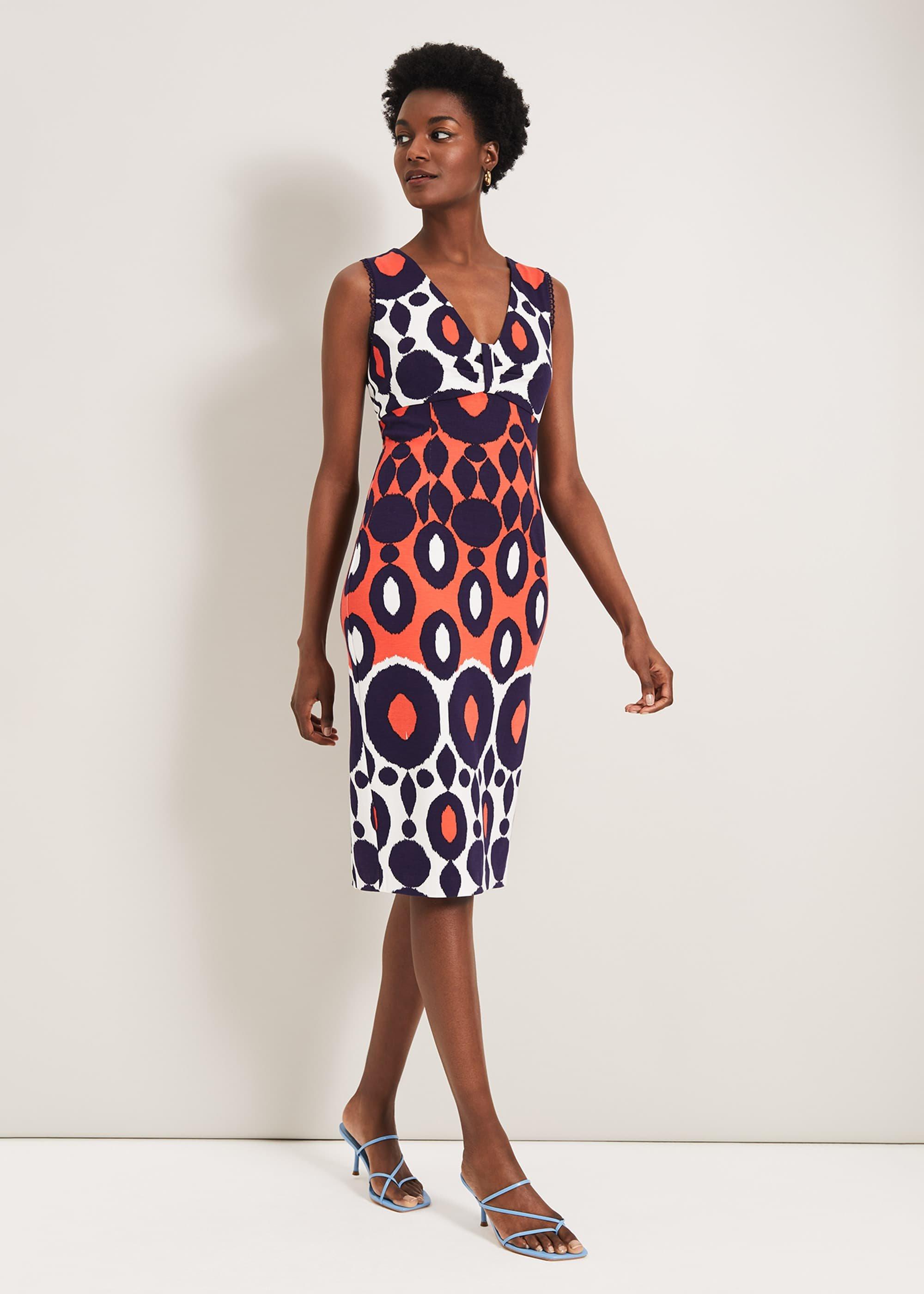 Olga Abstract Print Dress