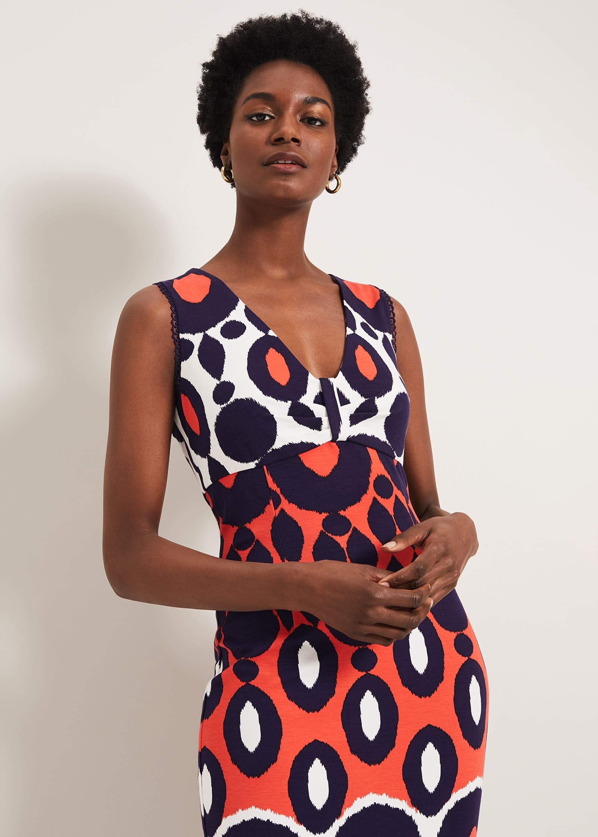 Olga Abstract Print Dress