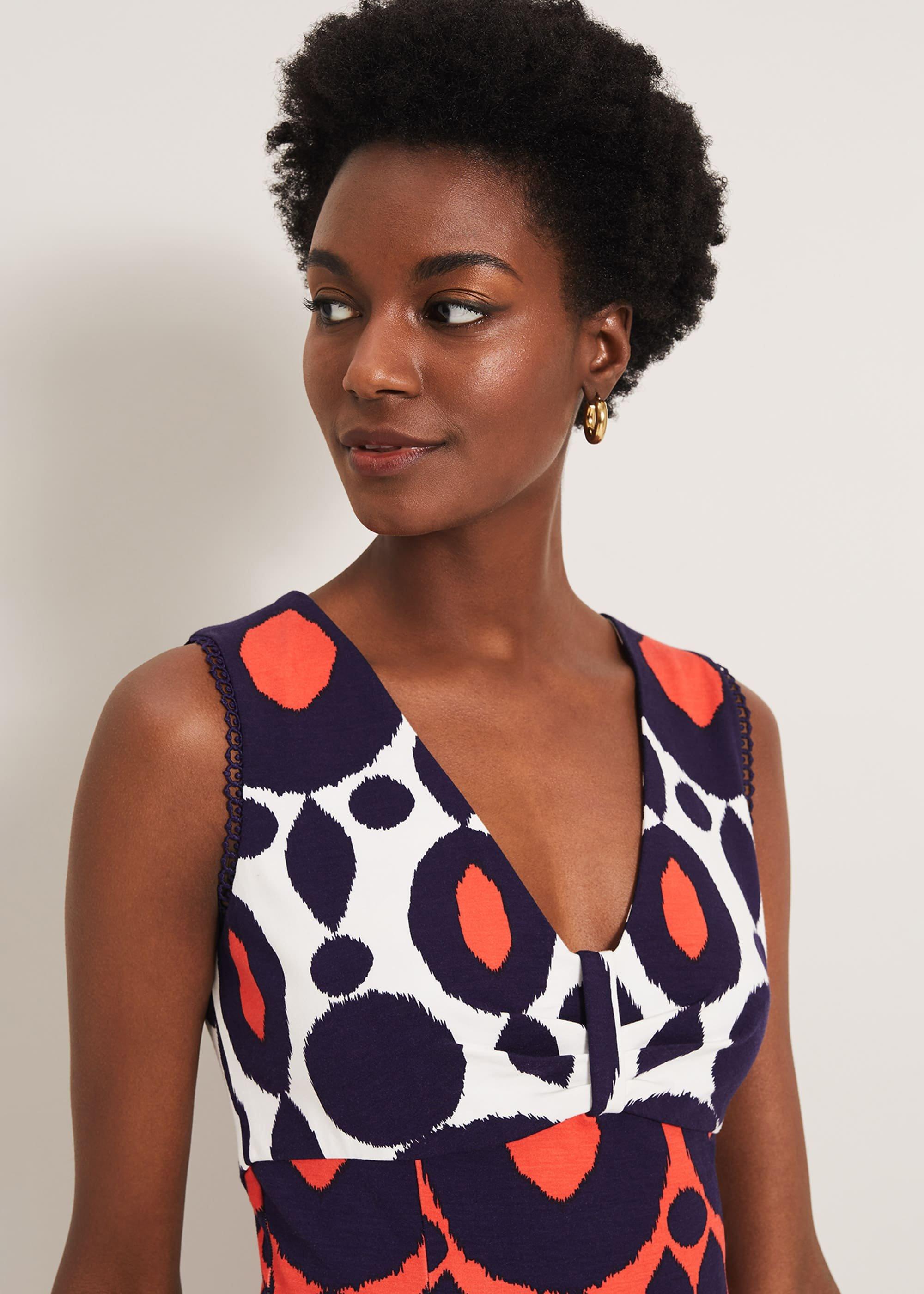 Olga Abstract Print Dress