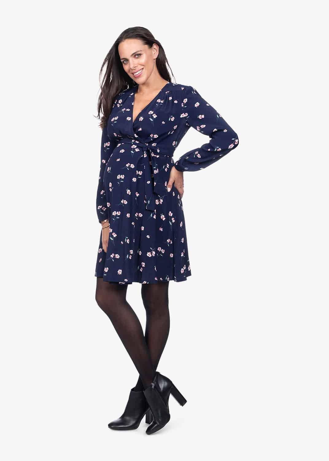 Angelique Maternity Floral Wrap Dress